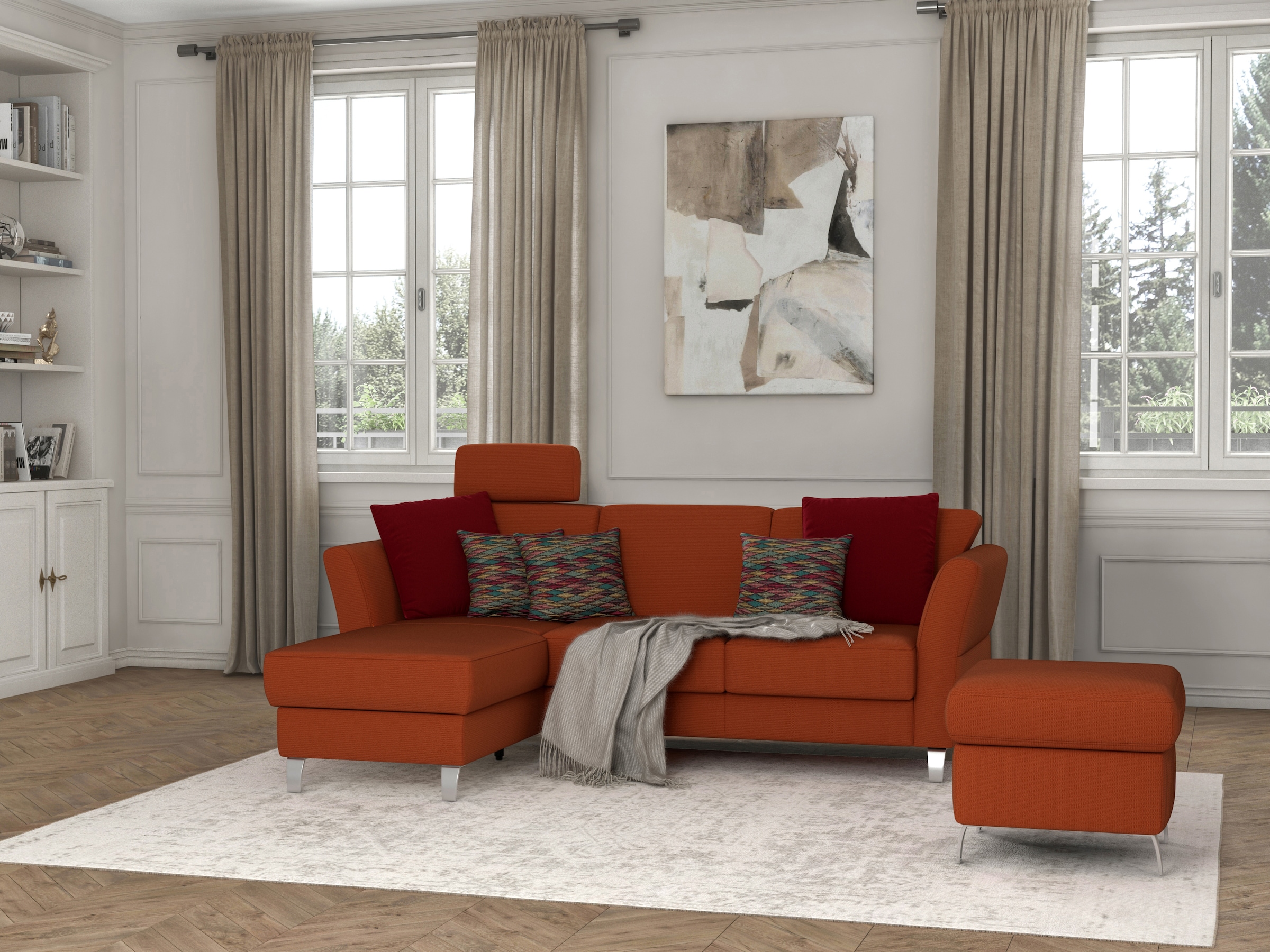 sit&more Tabouret de rangement »Visby« auch erhältlich in dem mit Wasser zu reinigendem "Soft clean" Bezug