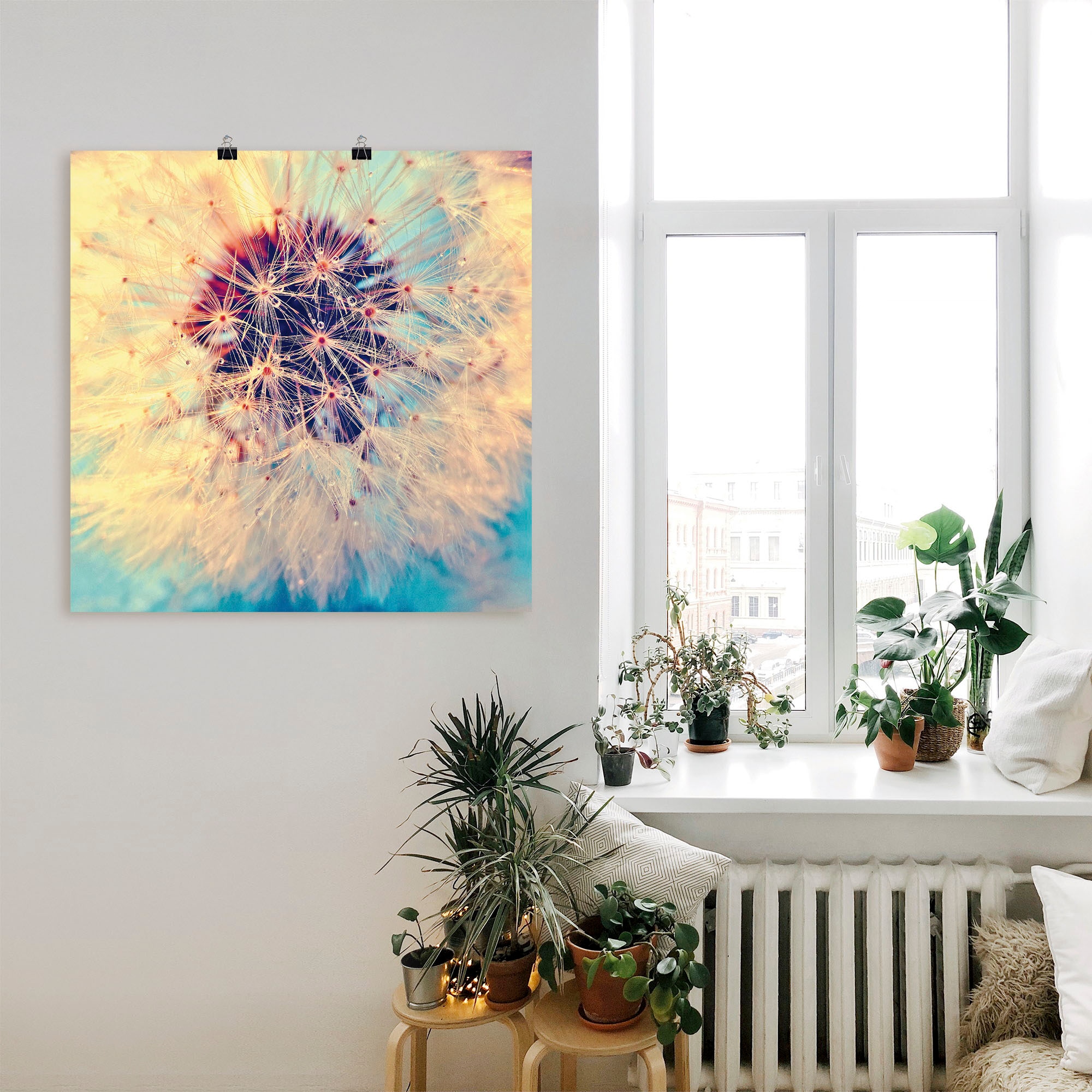 Artland Wandbild »Pusteblume ganz nah« Blumen 1 Stk. tlg. als Alubild, Leinwandbild, Poster in verschied. Grössen