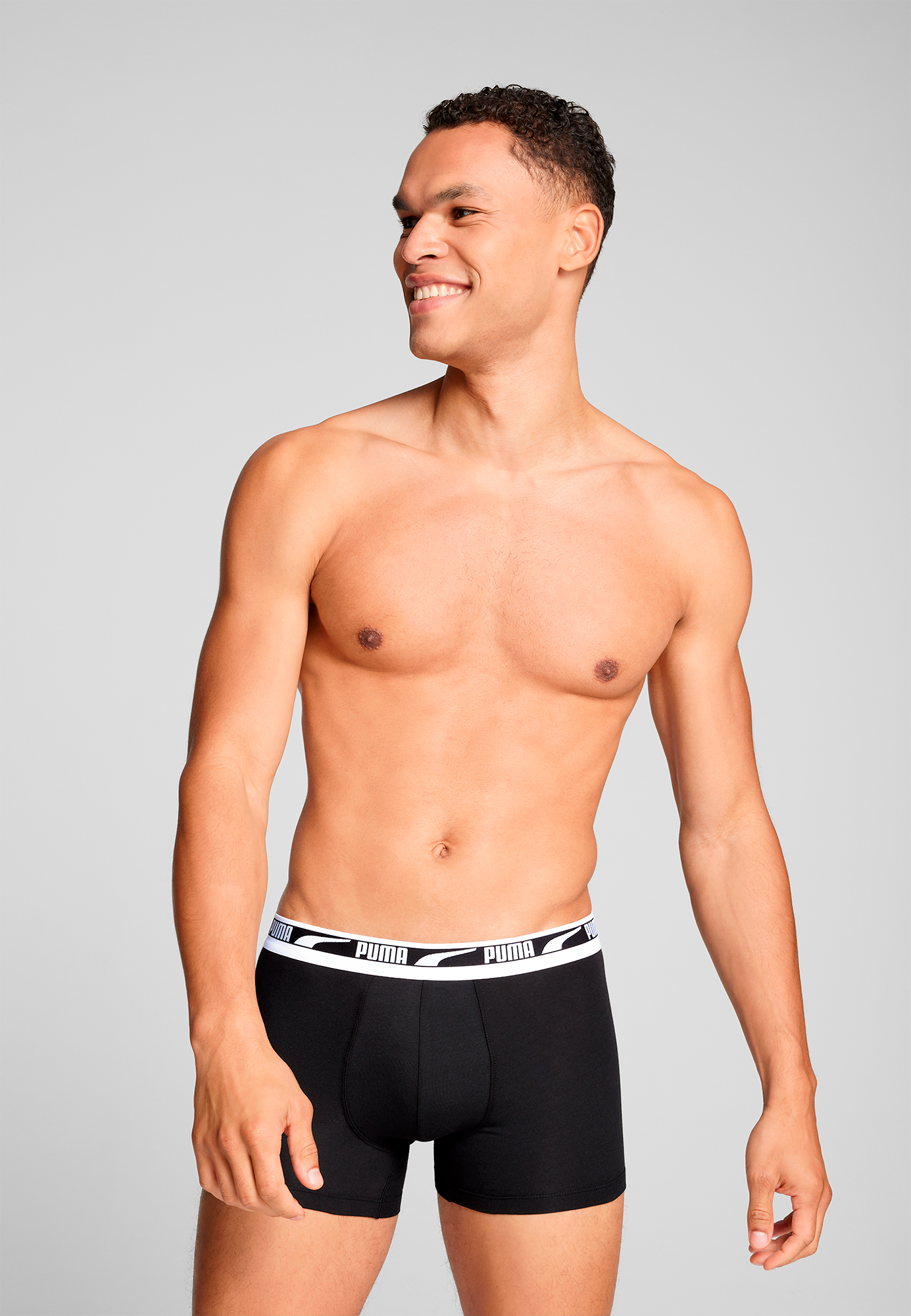 PUMA Boxershorts »PUMA MEN EVERYDAY MULTI LOGO BOXERS 2P« Komfortabler Logobund