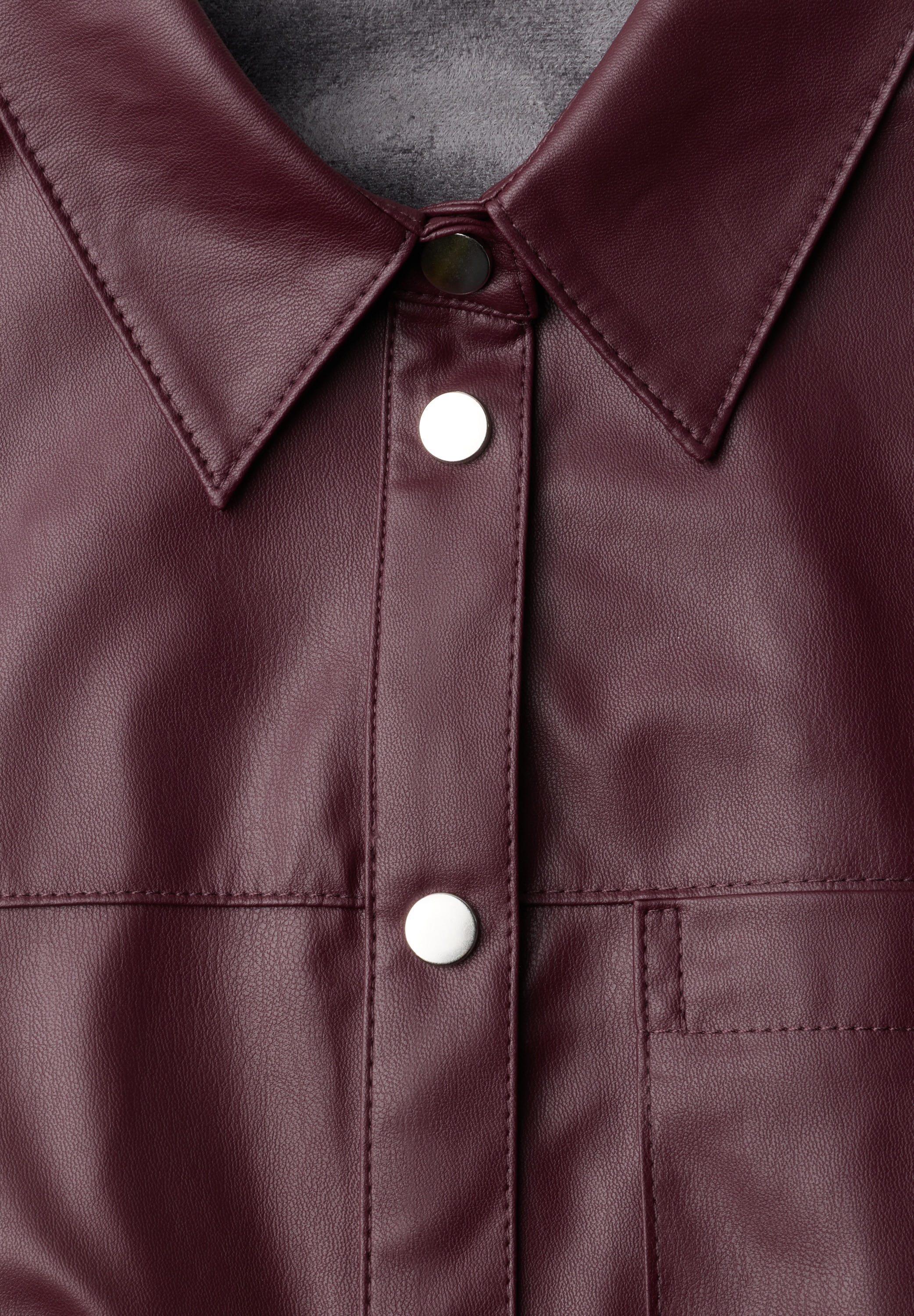 STREET ONE Blouse chemise chemise à manches 3/4 style cuir