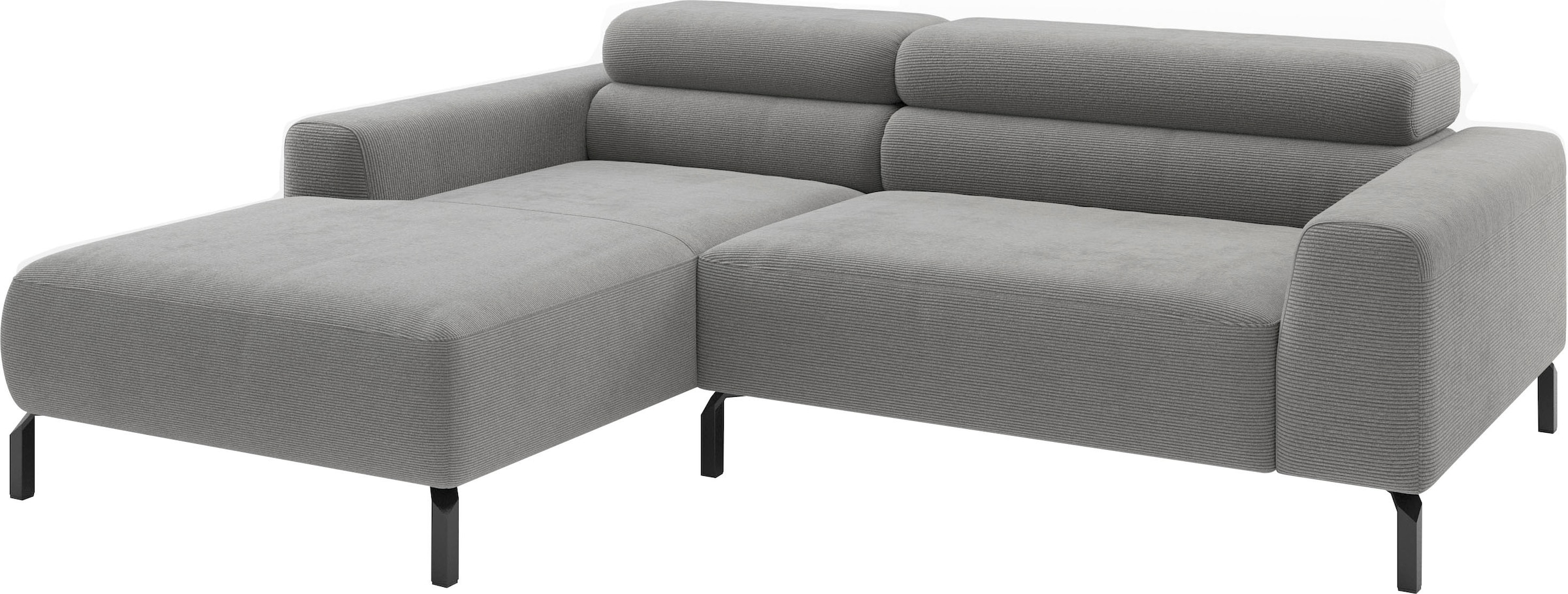 Home affaire Canapé d'angle »Ecksofa, L-Form,  incl. Kopfteilverstellung, Breite 223 cm« réglage électrique de la profondeur d'assise en option