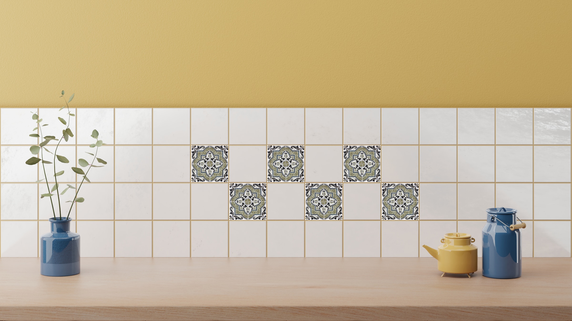 Home affaire Autocollants pour carrelage »Ornamente« Stickerfliesen, selbstklebend, Sticker, 12er Set