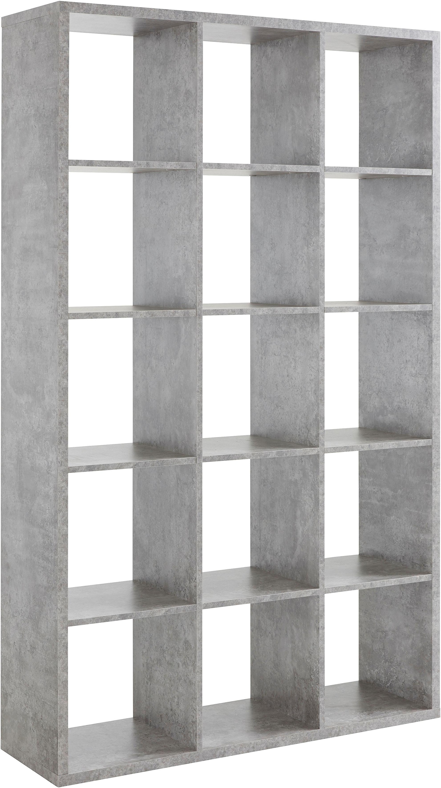 FORTE Étagère sur pied »Mauro, Raumteiler, sorgt für Stil und Ordnung« L/H/P env. 107/176/32 cm,  5 compartiments, chaque compartiment supporte jusqu’à 5 kg, taille compartiment 33x33cm