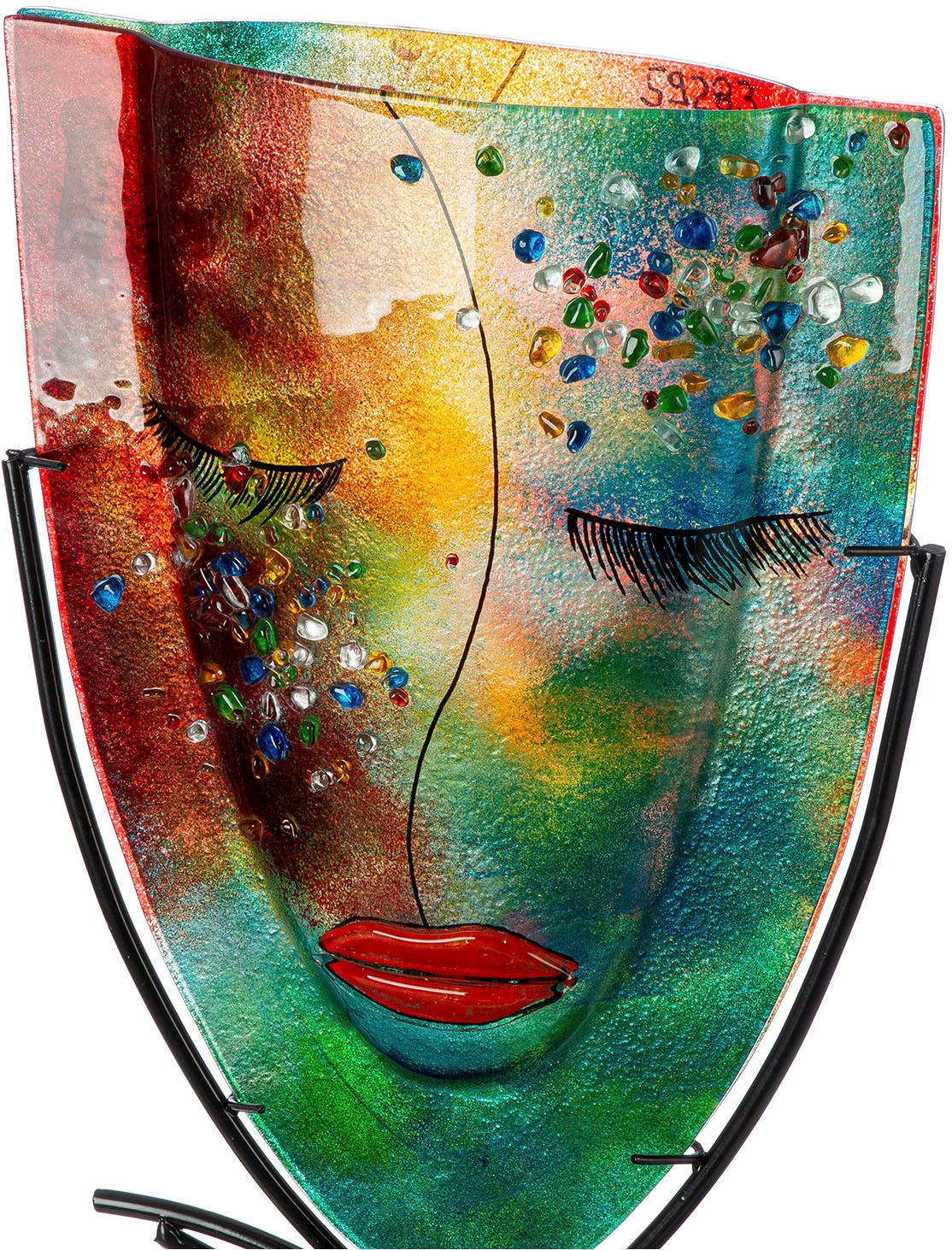 Casablanca by Gilde Tischvase »Gesichtsvase oval Violet lila H. 49 cm«