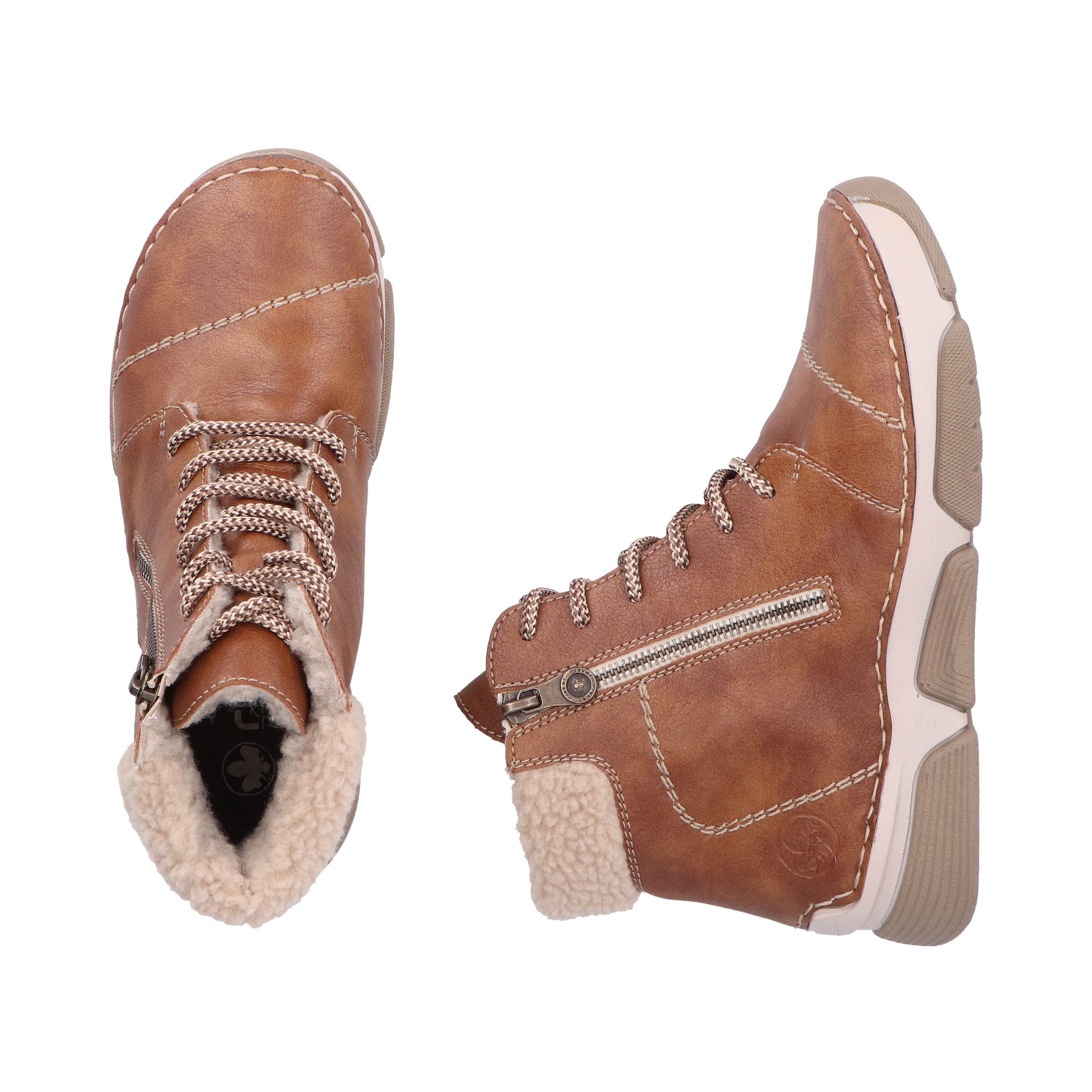Rieker Winterboots  Schnürboots, Stiefelette, Casual-Boots mit Reissverschluss aussen