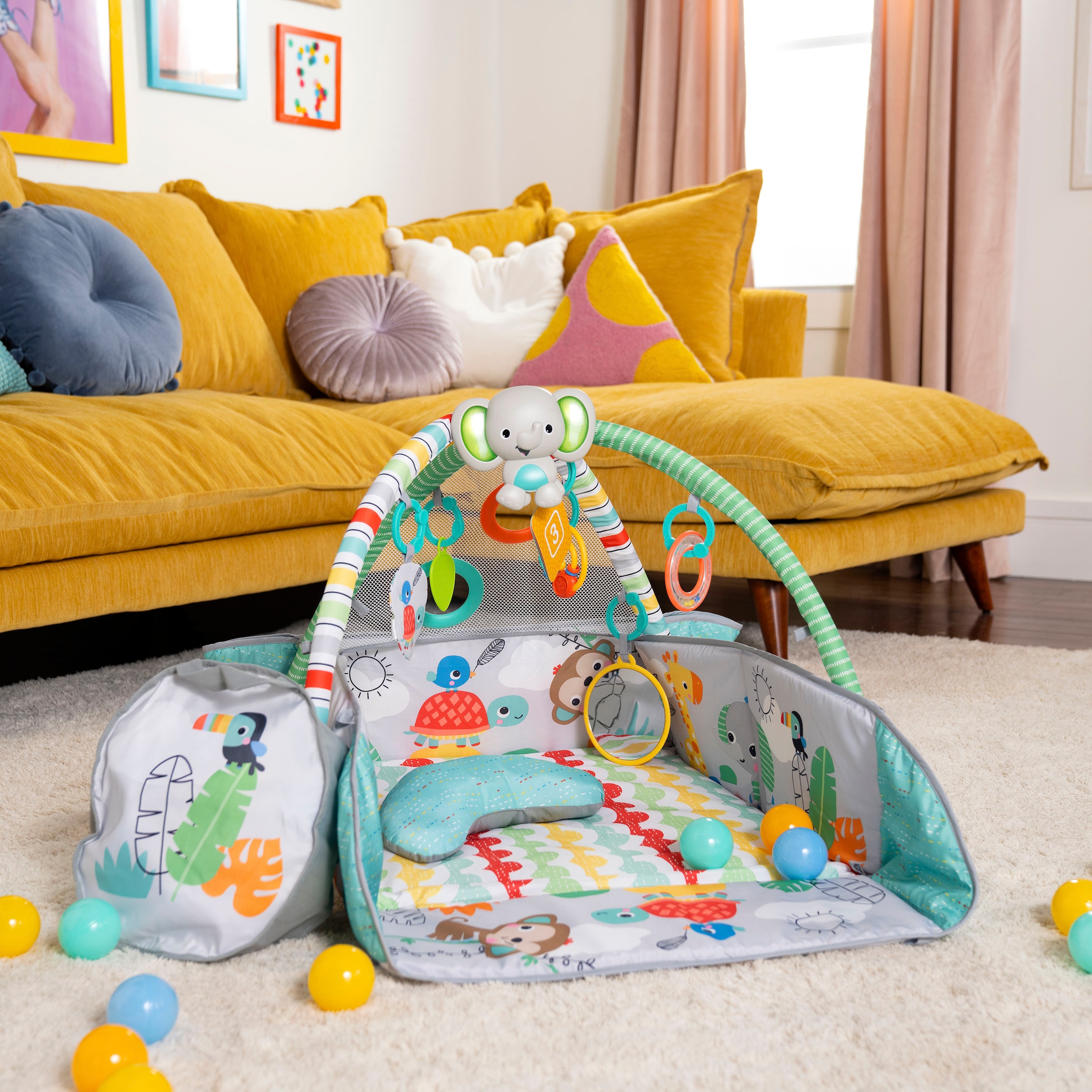 Bright Starts Spielbogen »5-in-1 Your Way Ball Play™ Activity Gym & Ball Pit - Totally Tropical™« mit Licht und Sound
