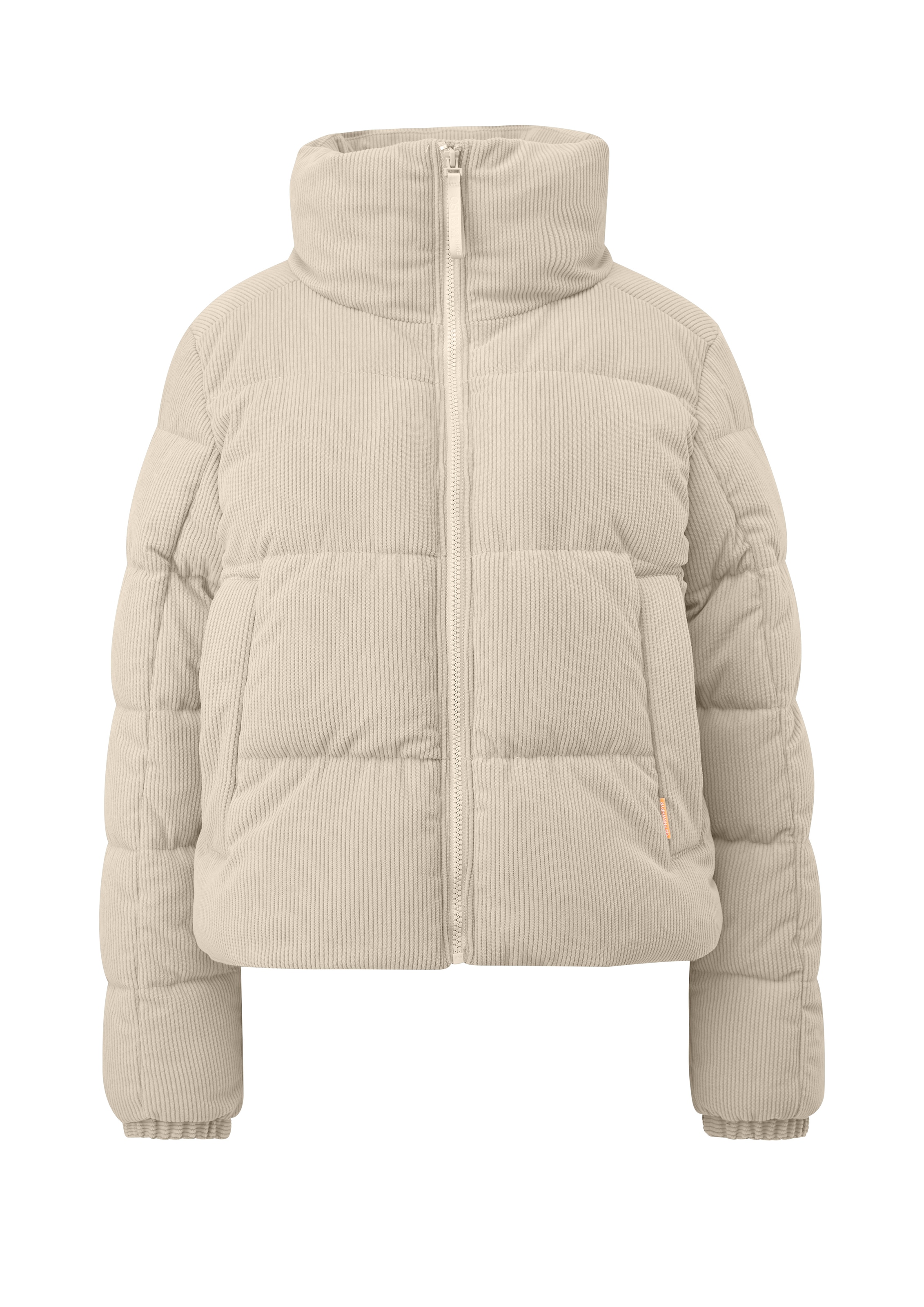 QS Steppjacke ohne Kapuze Winterjacke in Cord-Optik mit Stehkragen