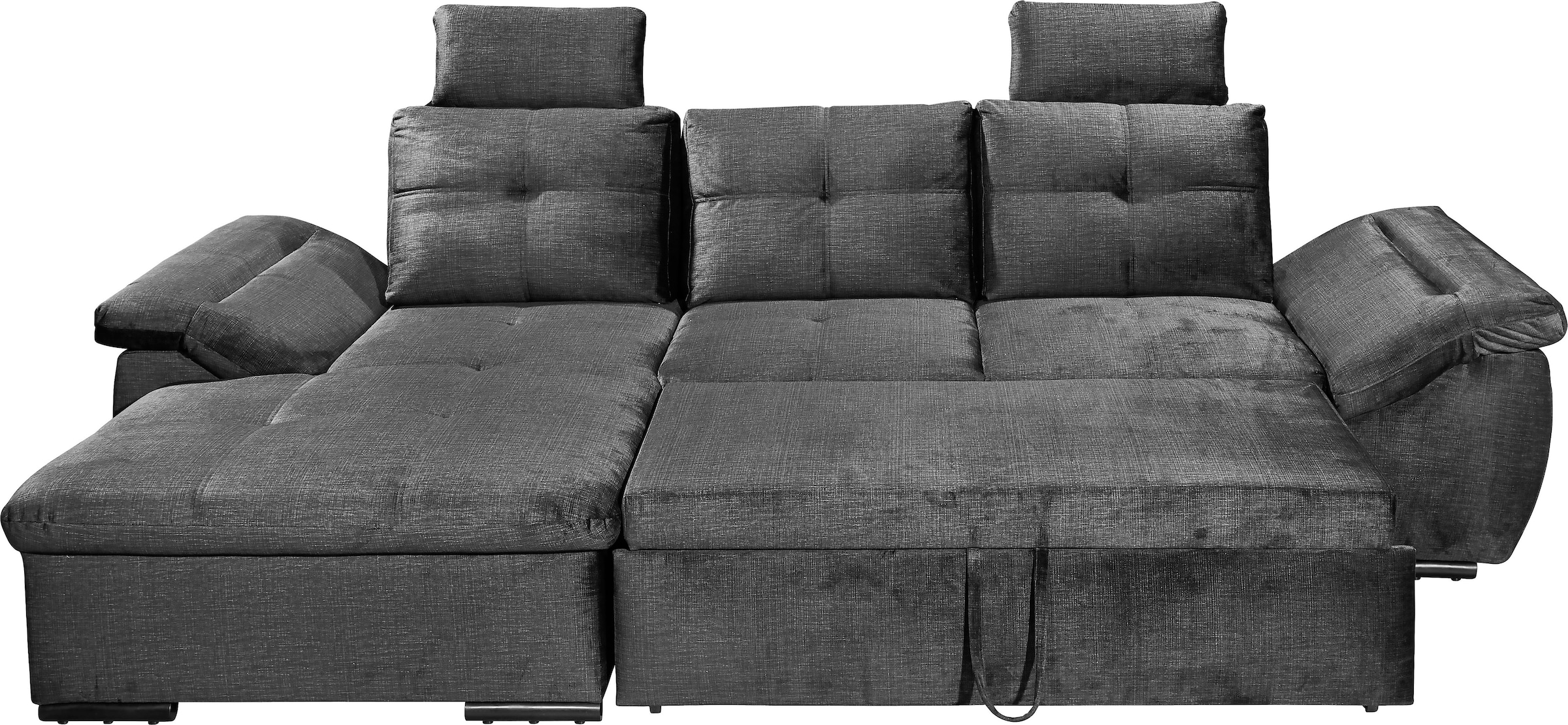 ED EXCITING DESIGN Canapé d'angle »Alija L-Form« mit Bettfunktion, Armteilverstellung & Kopfstützen