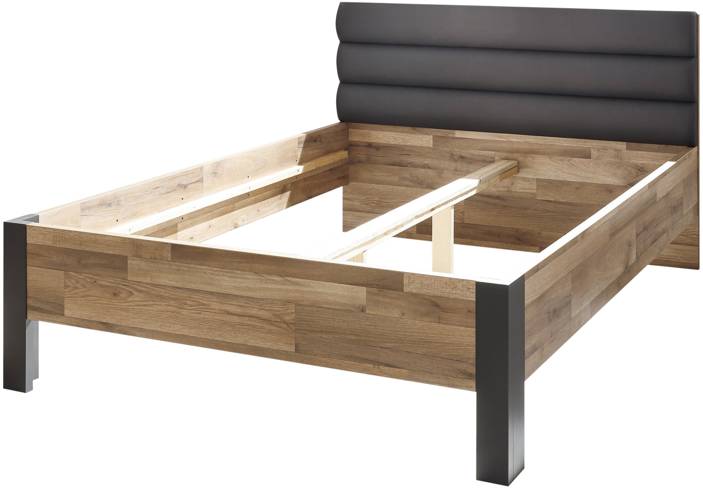Begabino Sommier »Dallas Bett, Jugendbett mit gepolstertem Kopfteil« lit rembourré disponible en 140 ou 120 cm