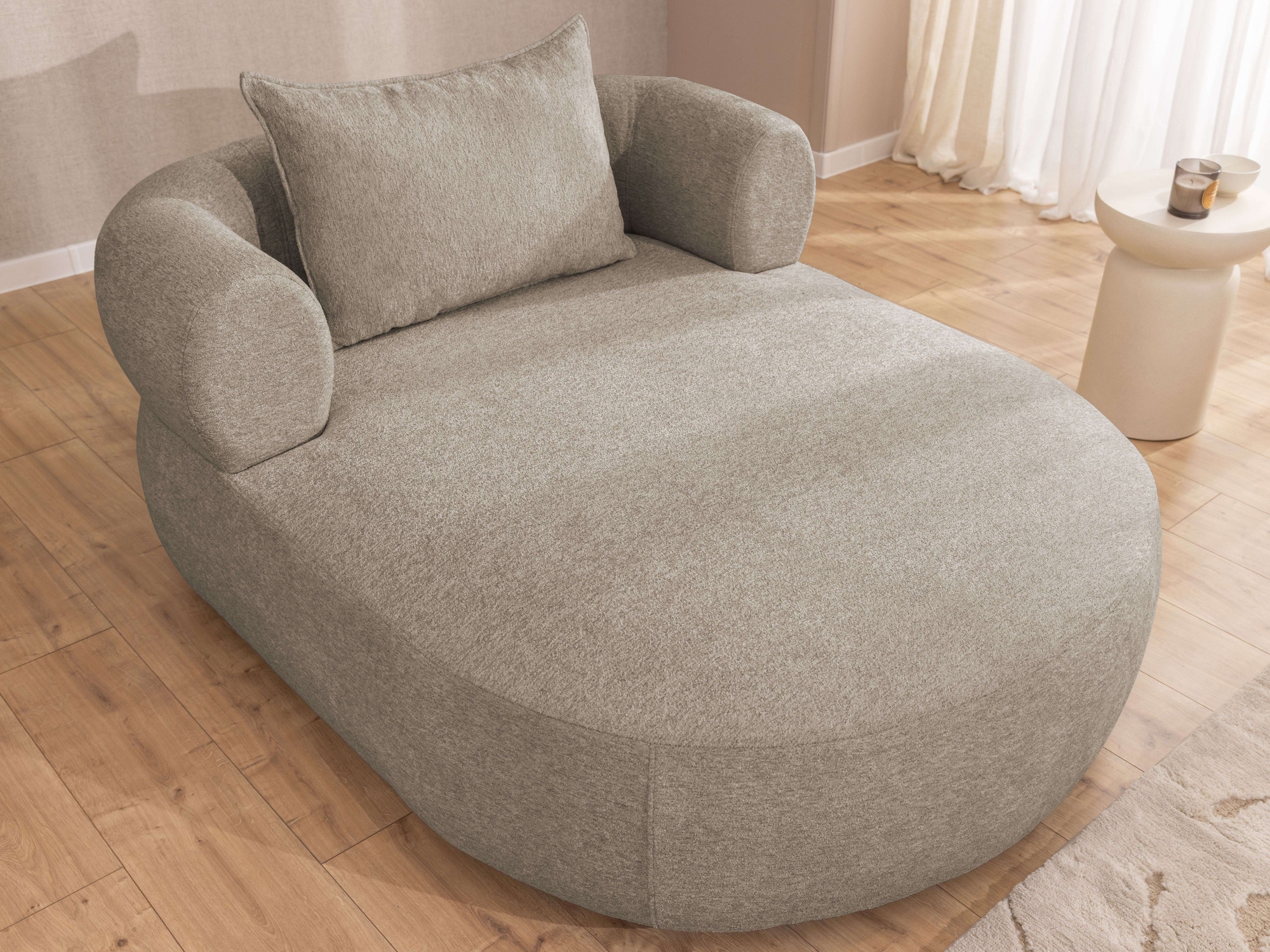 Home affaire XXL-Sessel »LUSSAC Loveseat extra tief, grosse Sitzfläche, Masse B/T/H: 123/158/78cm« hoher Sitzkomfort und modernes Design, Sofa ohne Bettfunktion