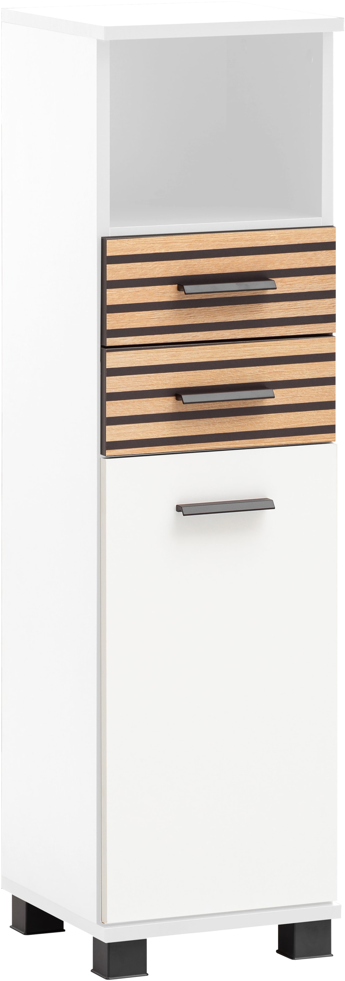 welltime Midischrank »Katta, Breite 30 cm« Wechselbarer Türanschlag, Schubladen mit Akustikprint