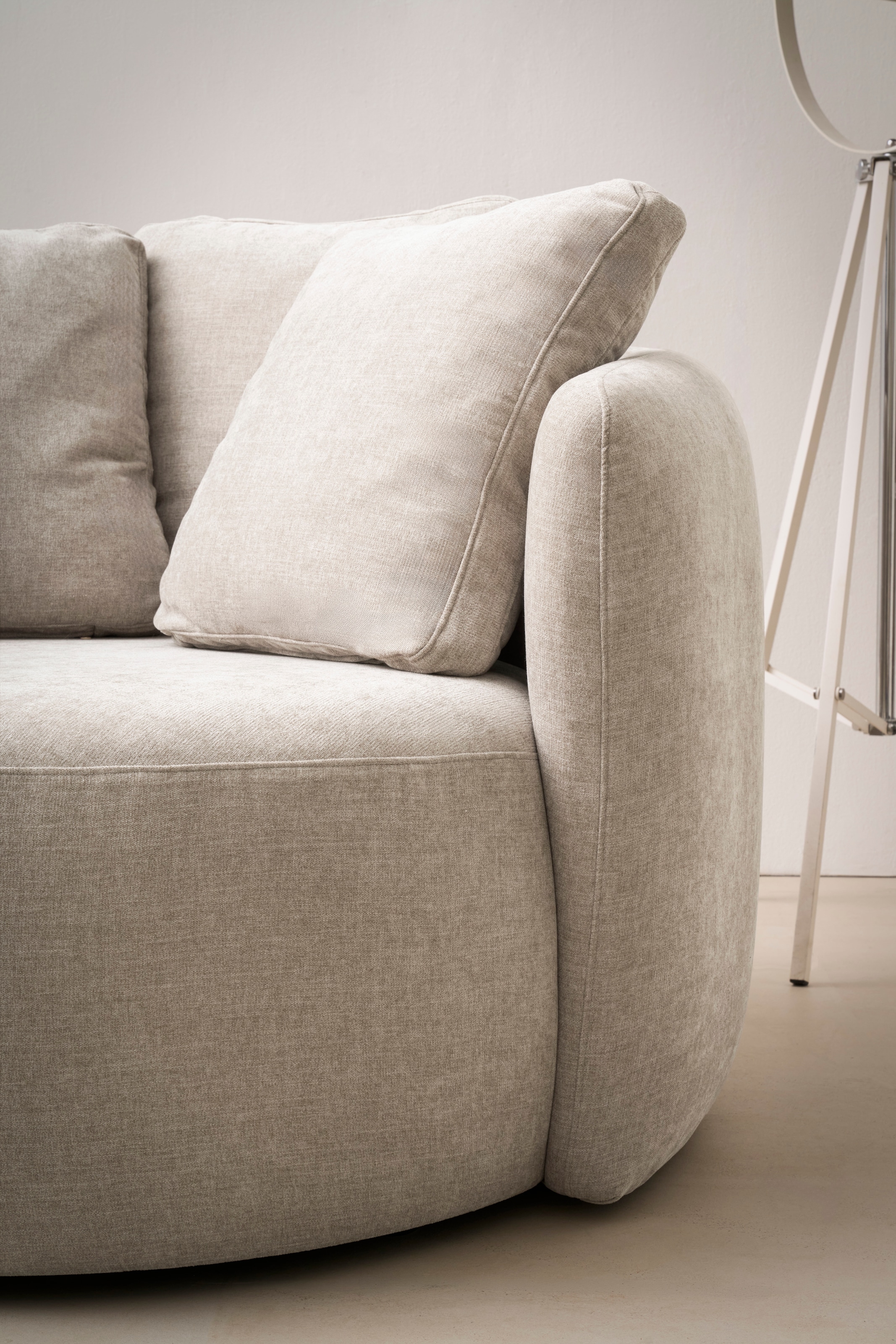 GOODproduct Sessel »Kaarl, moderner Rundsessel, Loungesessel, Loveseat« Webstoff, in fünf Farben, inkl. Rückenkissen, zeitloses Design