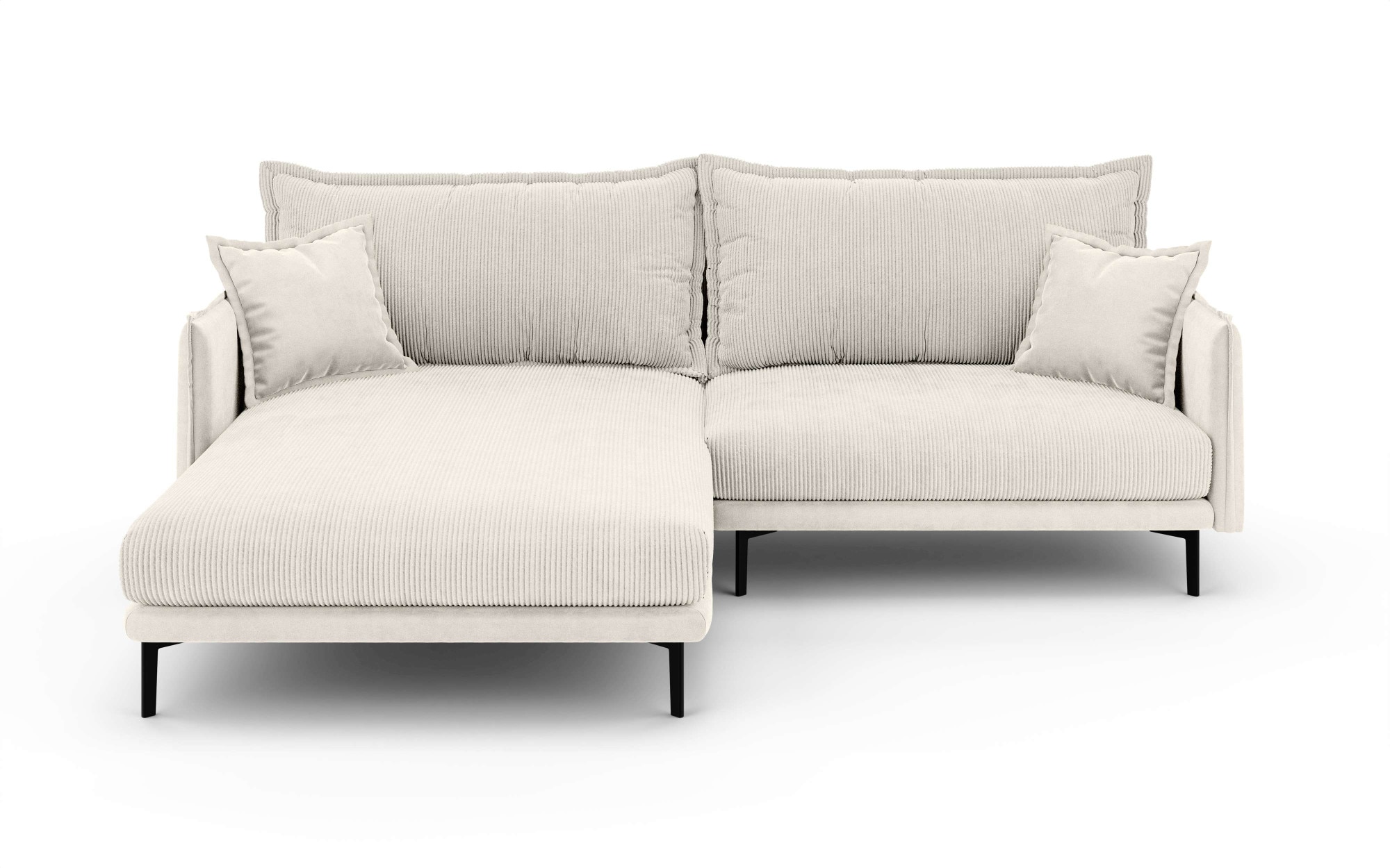 INOSIGN Canapé d'angle »ALEXANDRIA mit Recamiere rechts oder links bestellbar, moderne Bezüge« L-Form mit Wellenunterfederung, Masse: B/H/T 246/86/190 cm