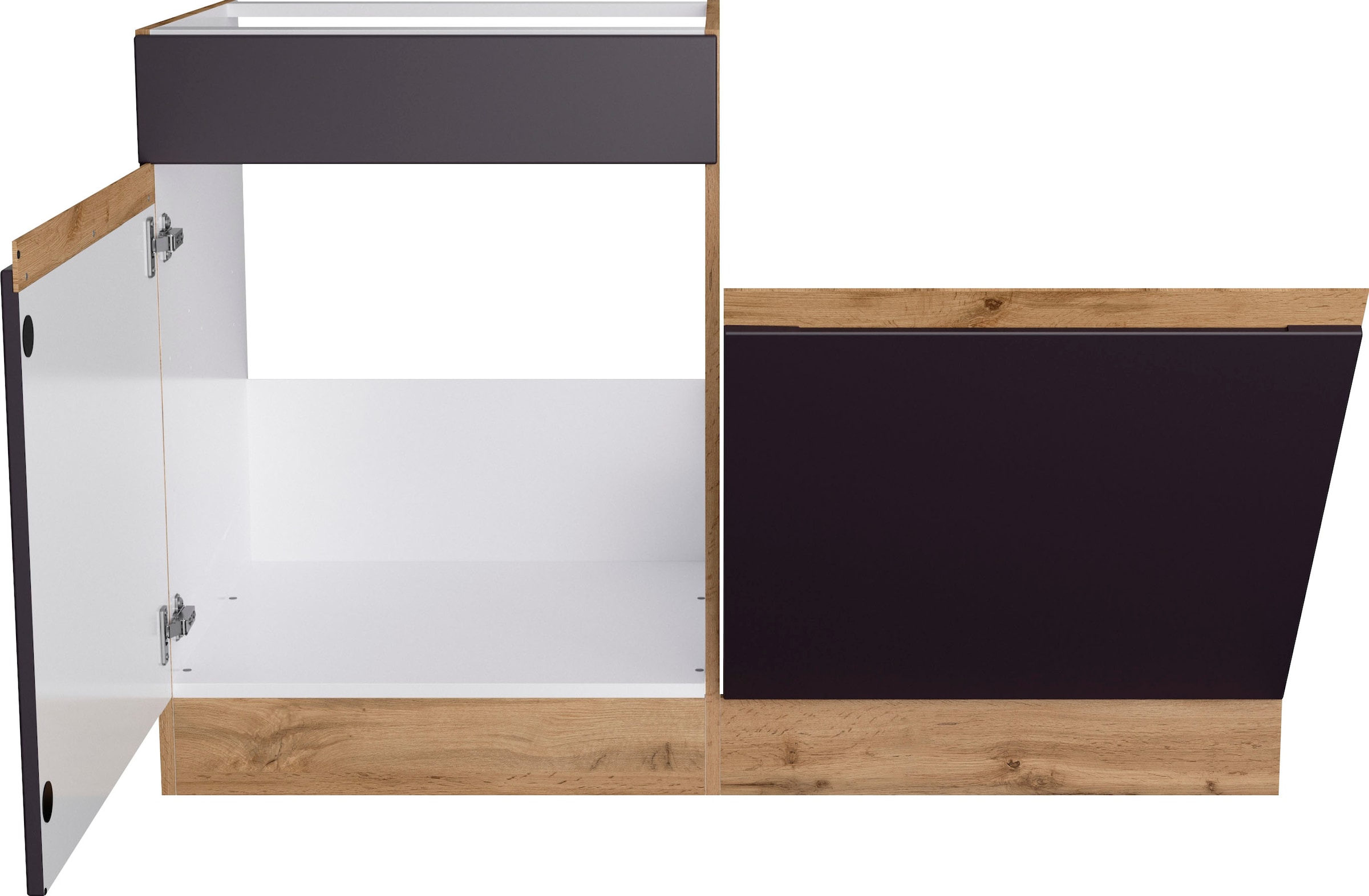 KOCHSTATION Meuble évier »KS-Riesa« largeur 120 cm, façades en MDF