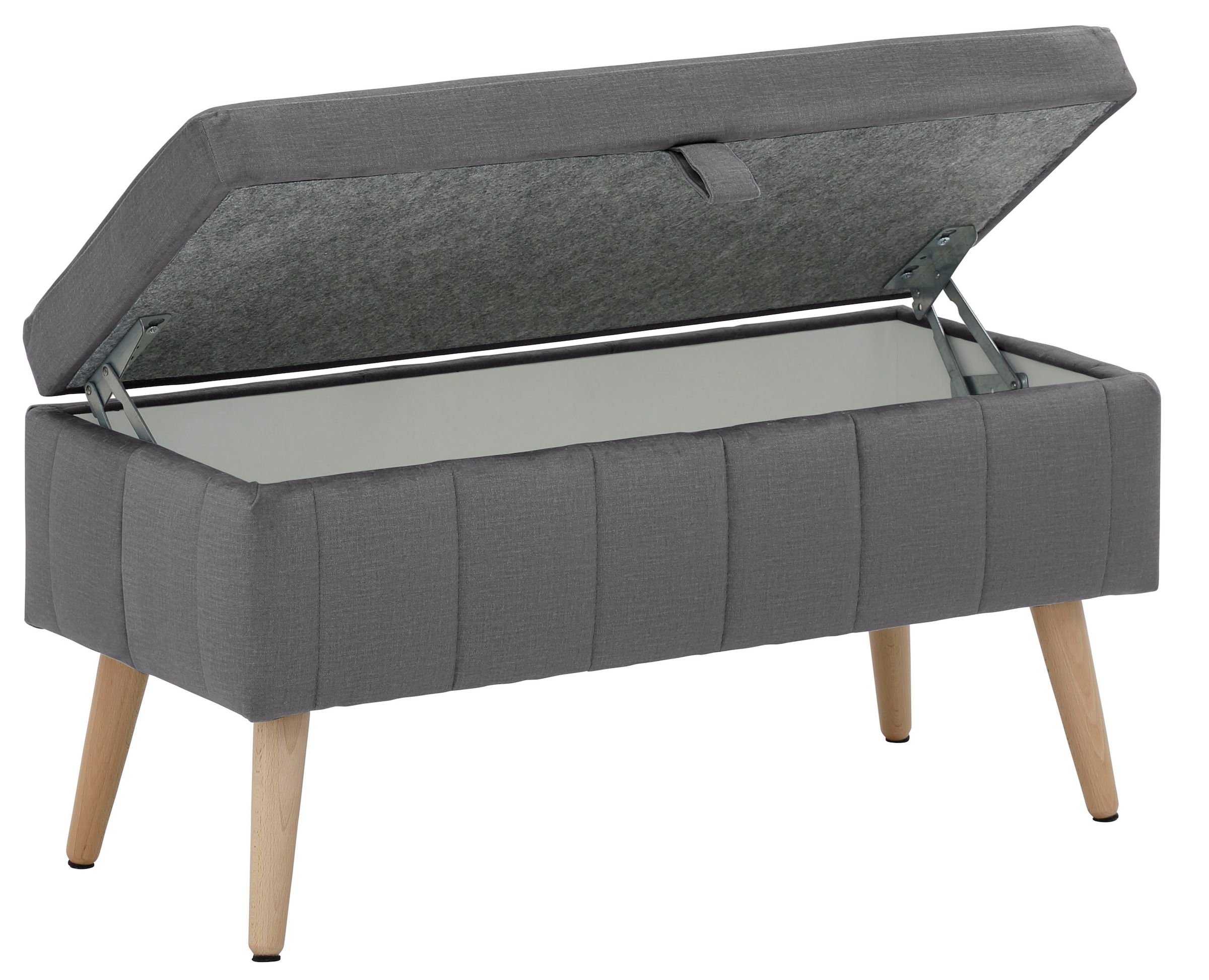 GOODproduct Banc coffre »AMIRA Sitzbank mit Stauraum, Masse B/T/H: 81/36/43 cm« avec compartiment de rangement, en 3 qualités de revêtement avec fine piqûre
