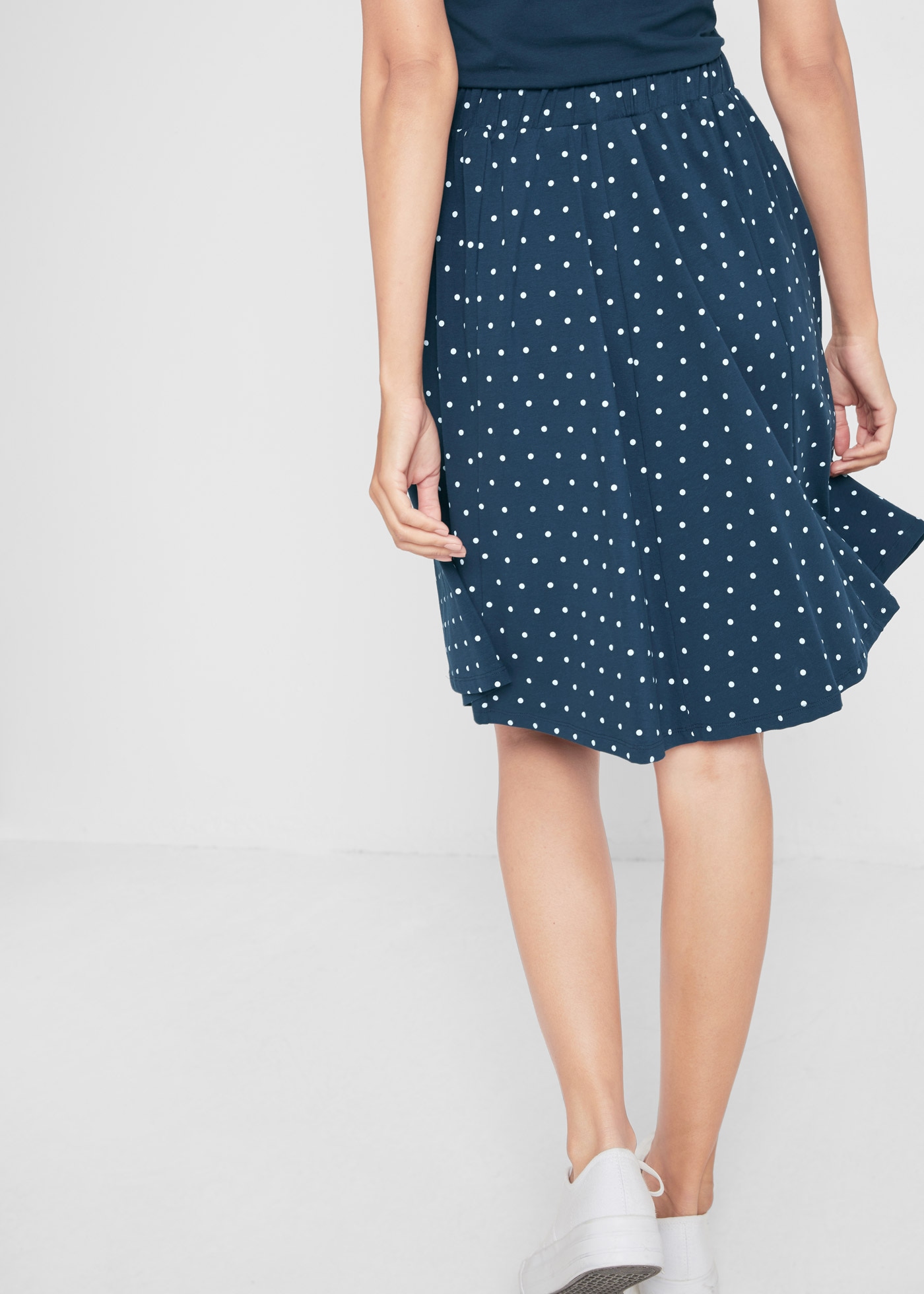 bonprix Jerseyrock Packung, 2, 2 Stk. aus Baumwollmischung, A-Linie Passform, mit Gummizug