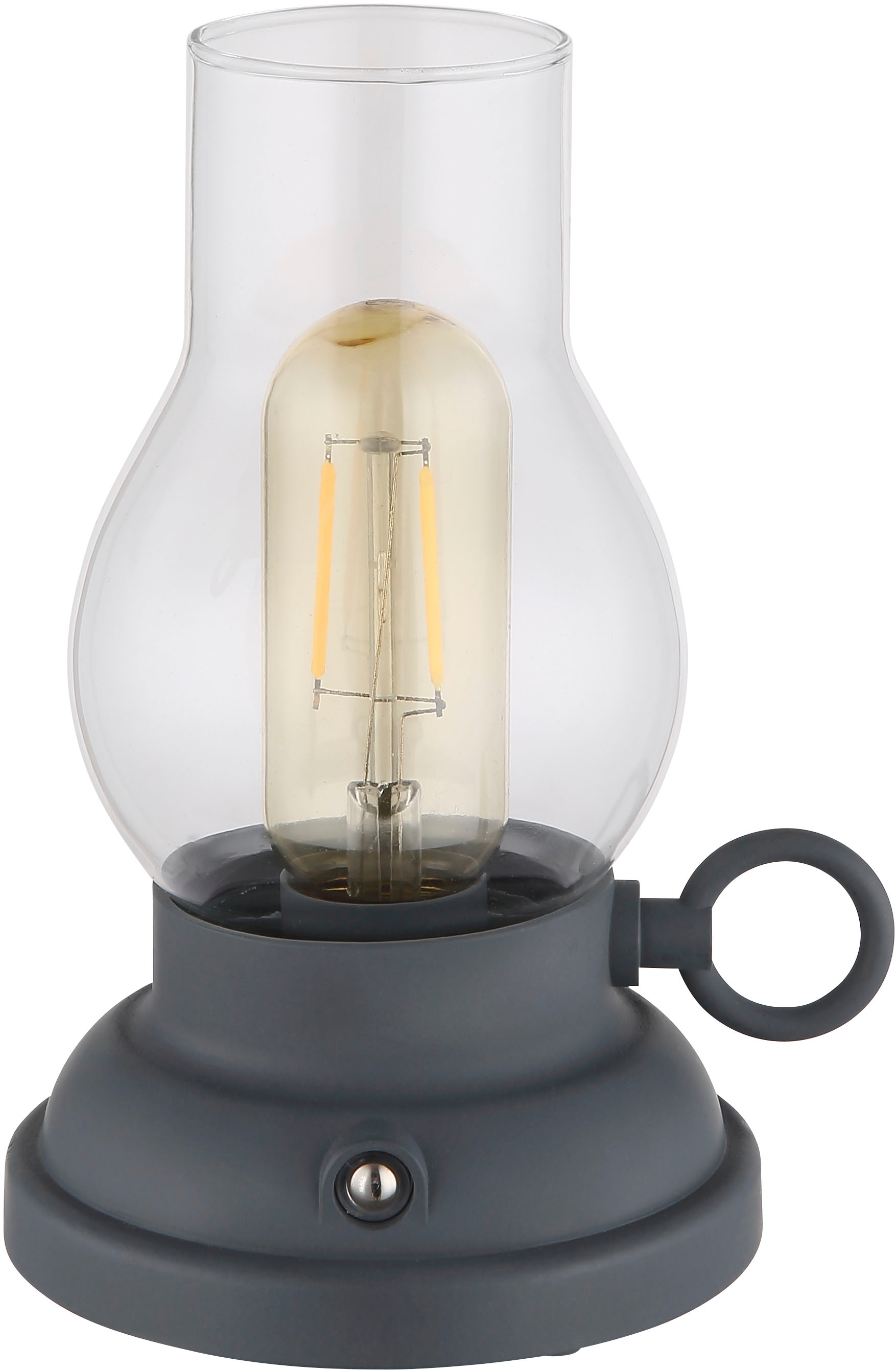 GLOBO LIGHTING LED Tischleuchte »PETRO« LED-Modul 1 Stk. Warmweiss Akkutischleuchte, mobile Leuchte, Petroleumlampen-Design