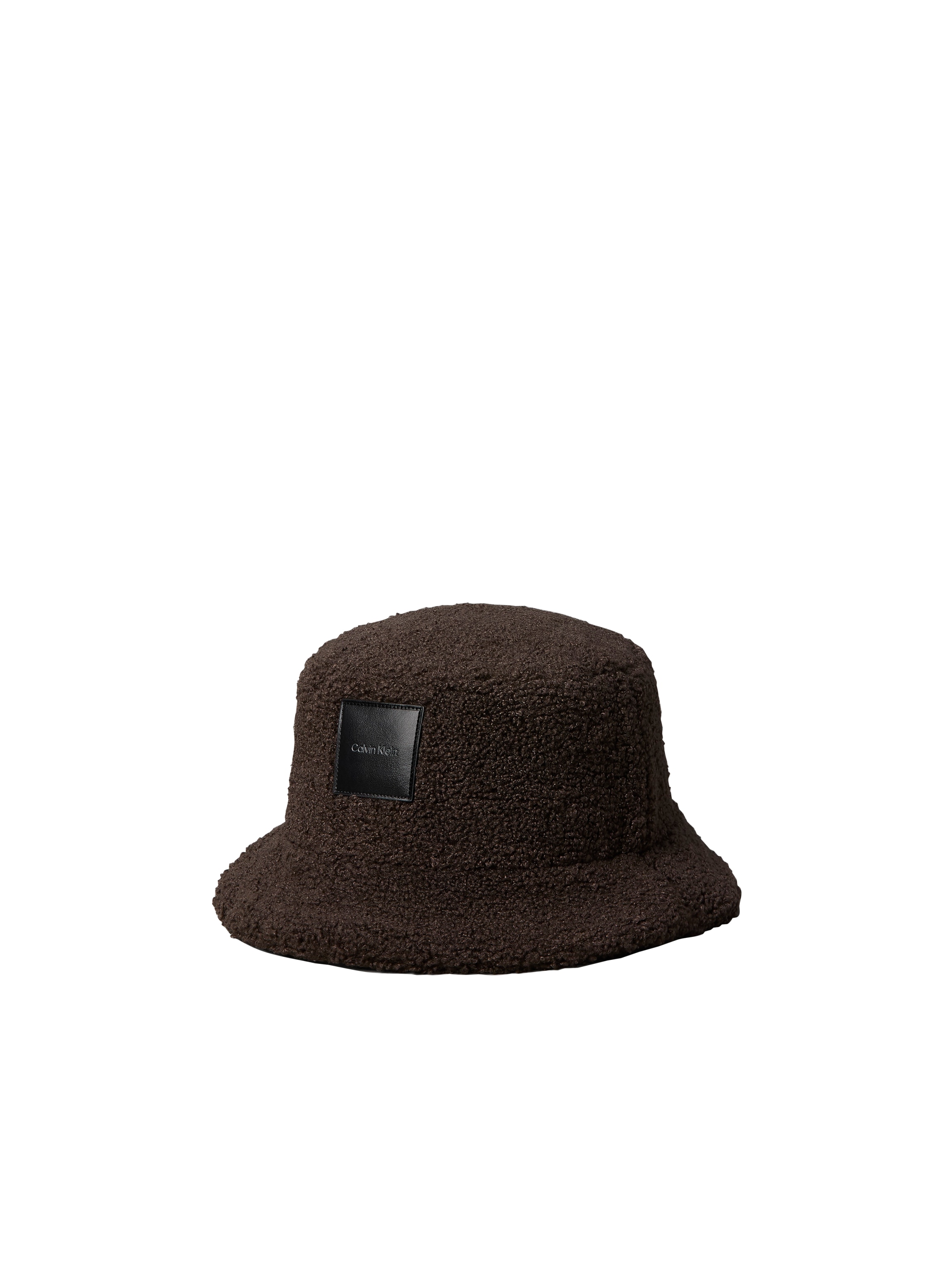 Calvin Klein Chapeau de pêcheur »ALL-OVER SHERPA PATCH BUCKET« Coupe régulière avec imitation fourrure