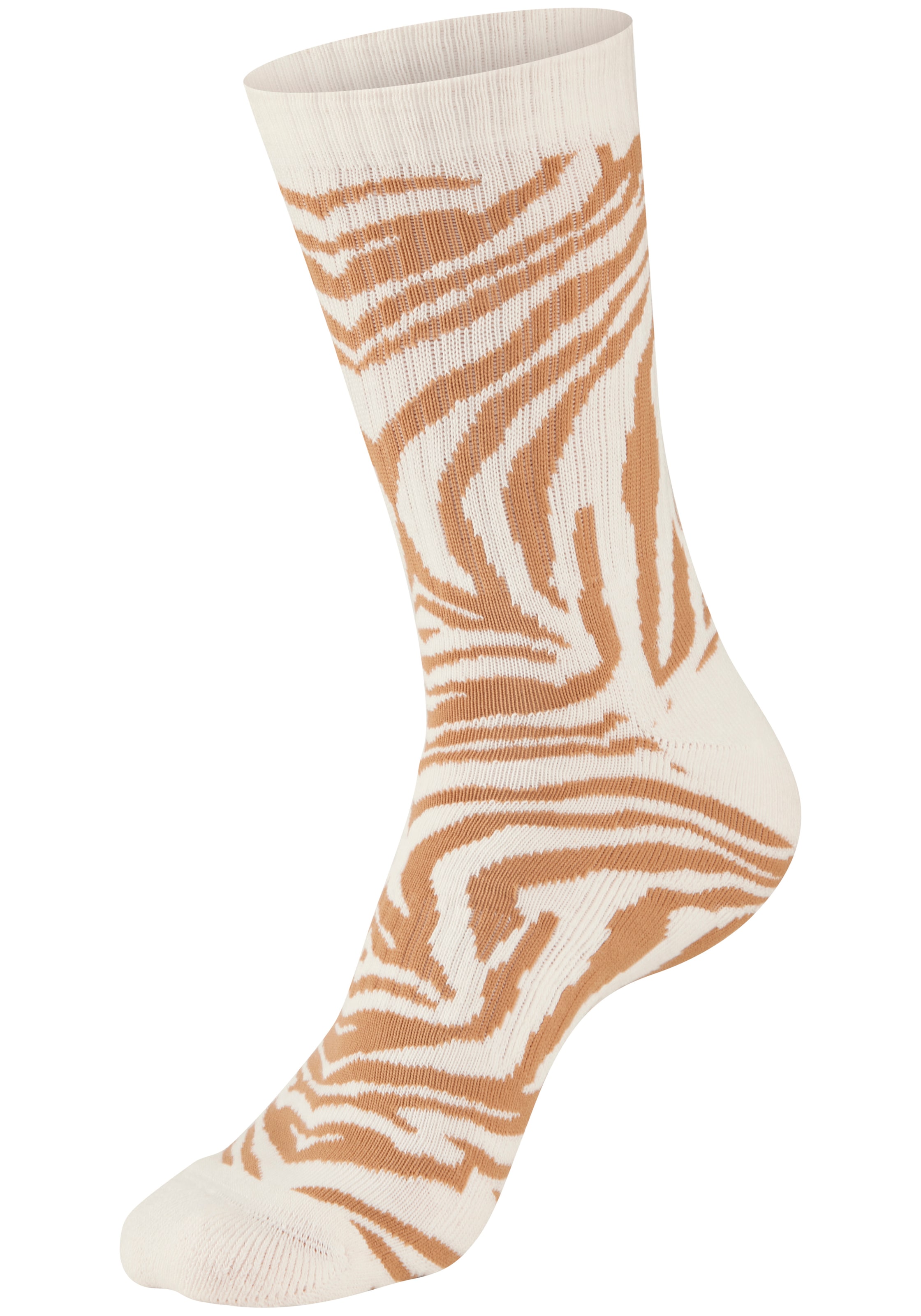 Buffalo Chaussettes de tennis »Damen Fussfrottee Sportsocken; modisch« Paquet, 5 Couple tlg. dans différents motifs animaliers