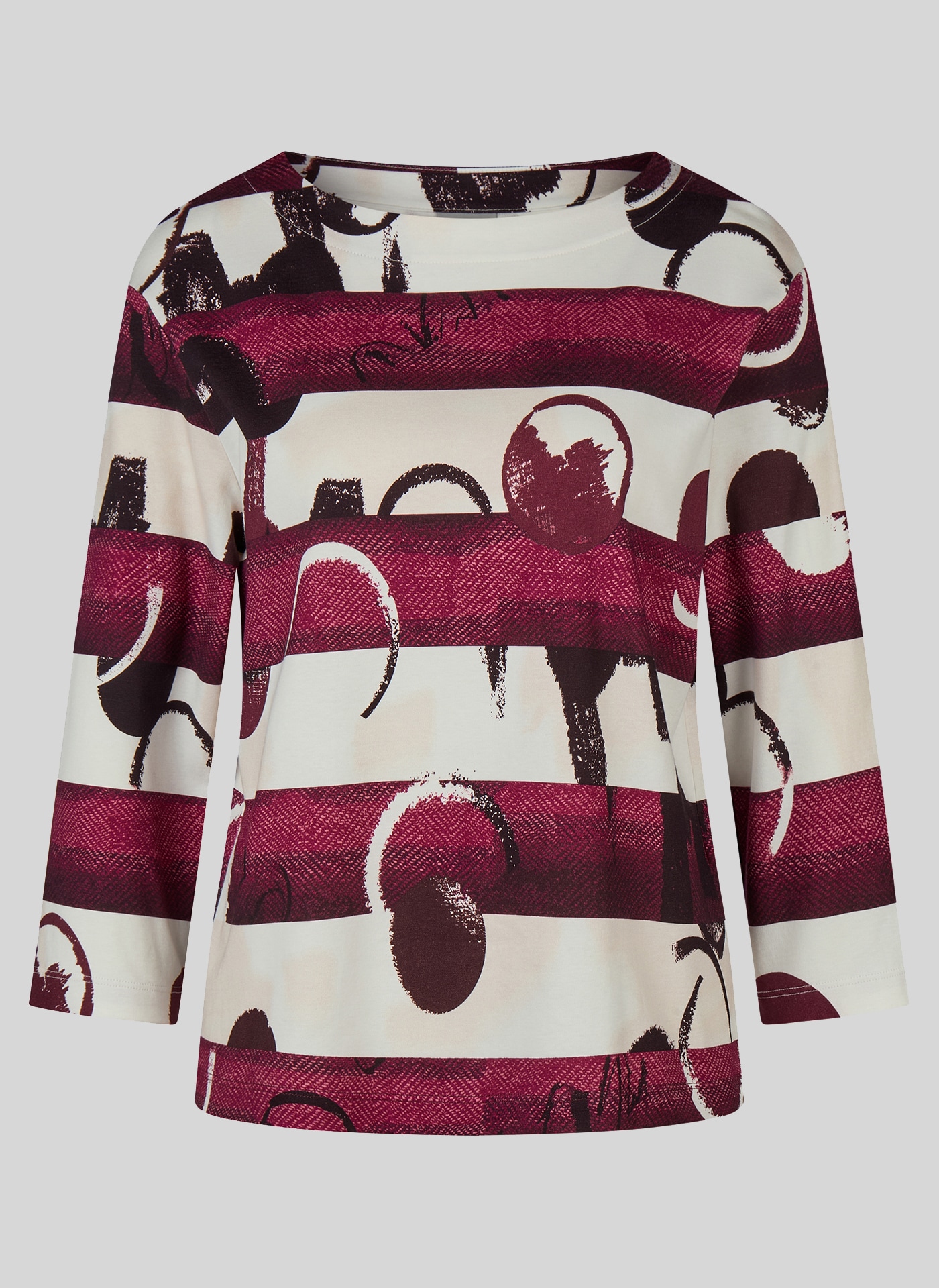 Rabe T-shirt à manches 3/4 avec motif graphique