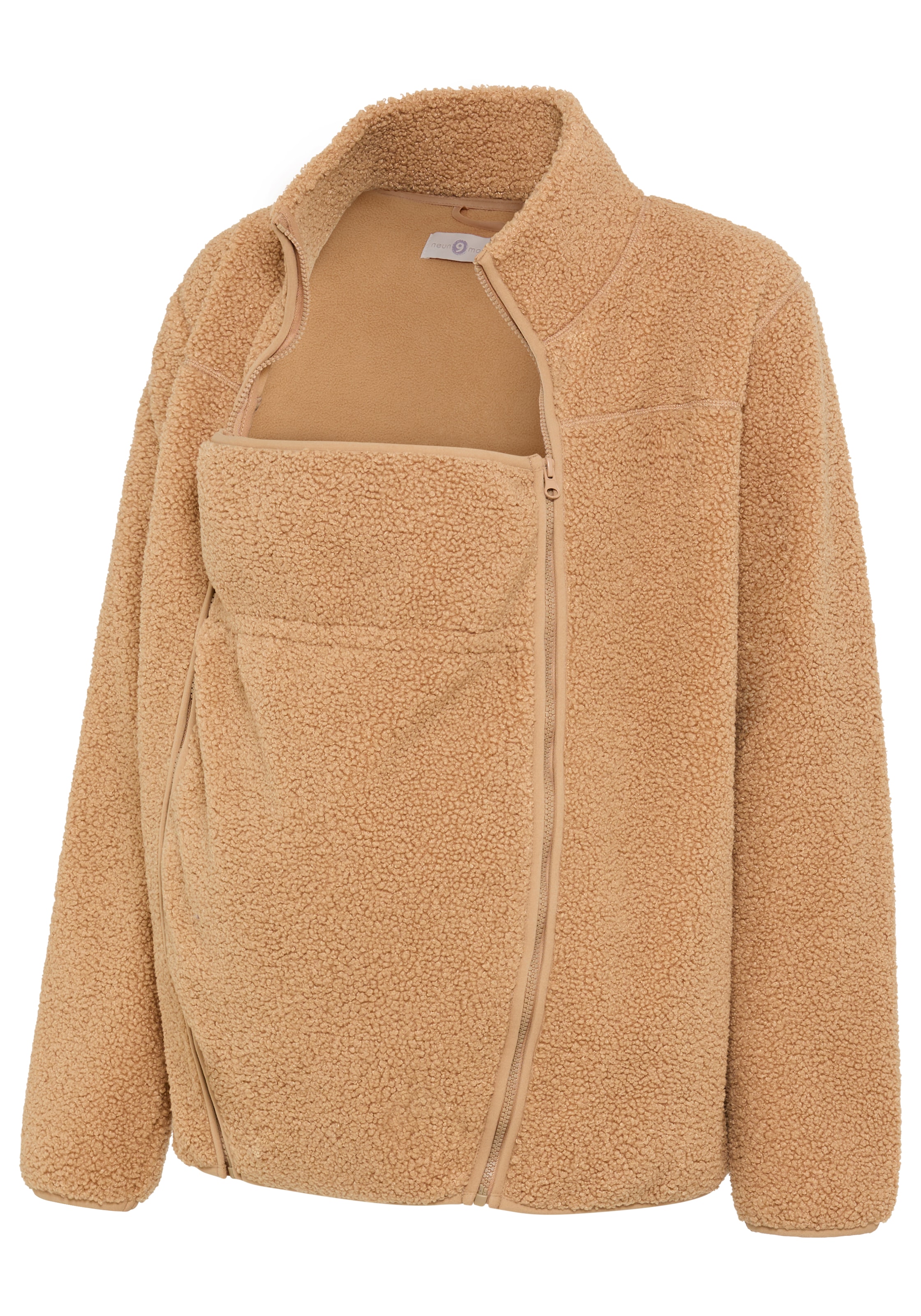 Neun Monate Umstandssweatjacke »2in1 Umstandsfleecejacke mit zippbaren Baby-Einsatz« mit Stehkragen, aus weichem Fleece, bequeme Passform