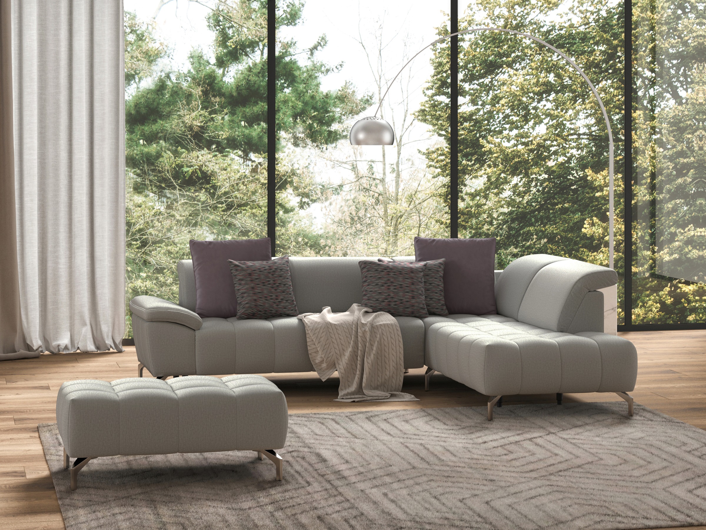 sit&more Hocker »Cool« mit silberfarbenen Füssen