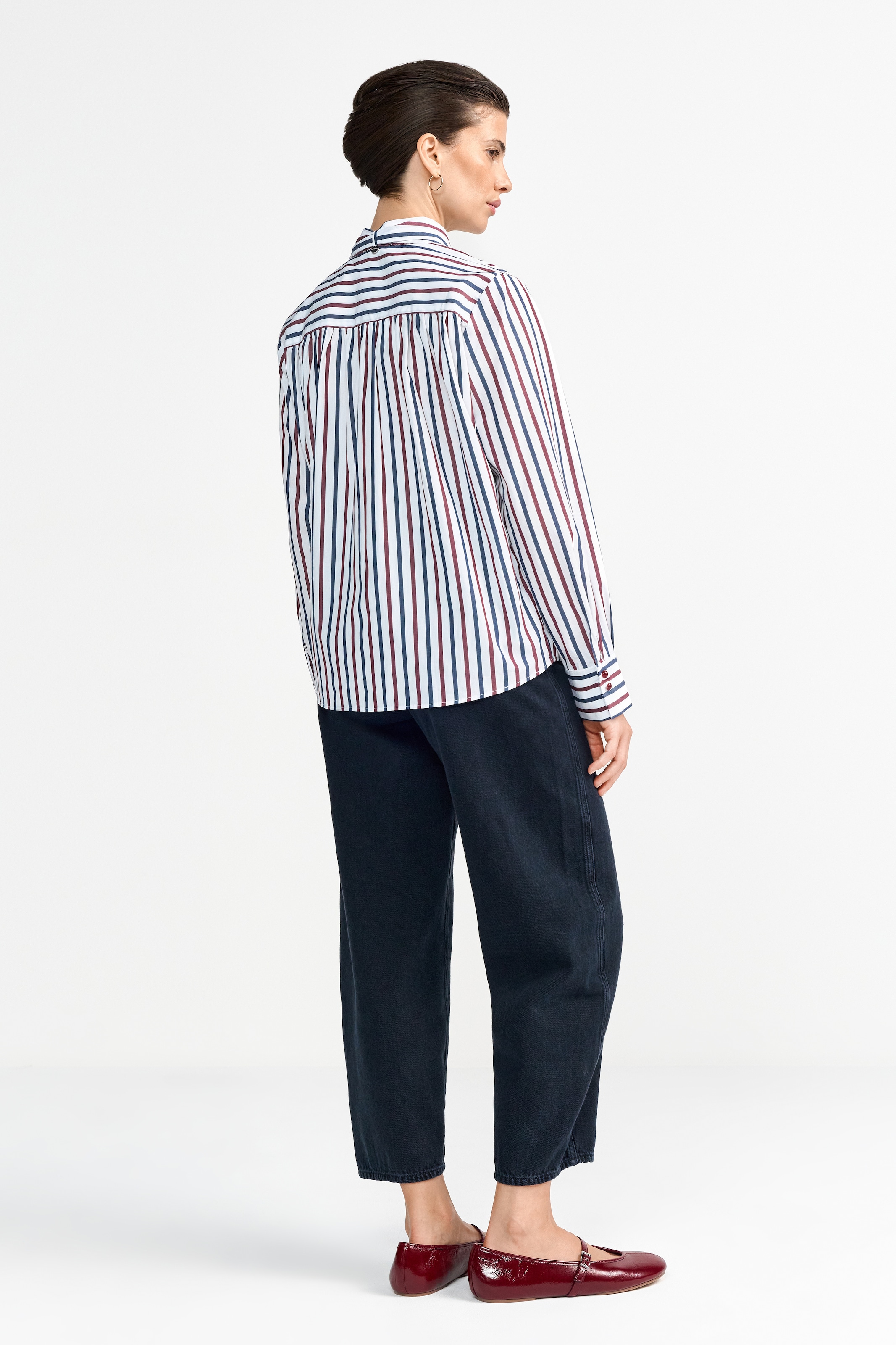 RICHROYAL Chemisier à pinces gerade geschnitten, Streifenmuster, mit abnehmbarer Schluppe