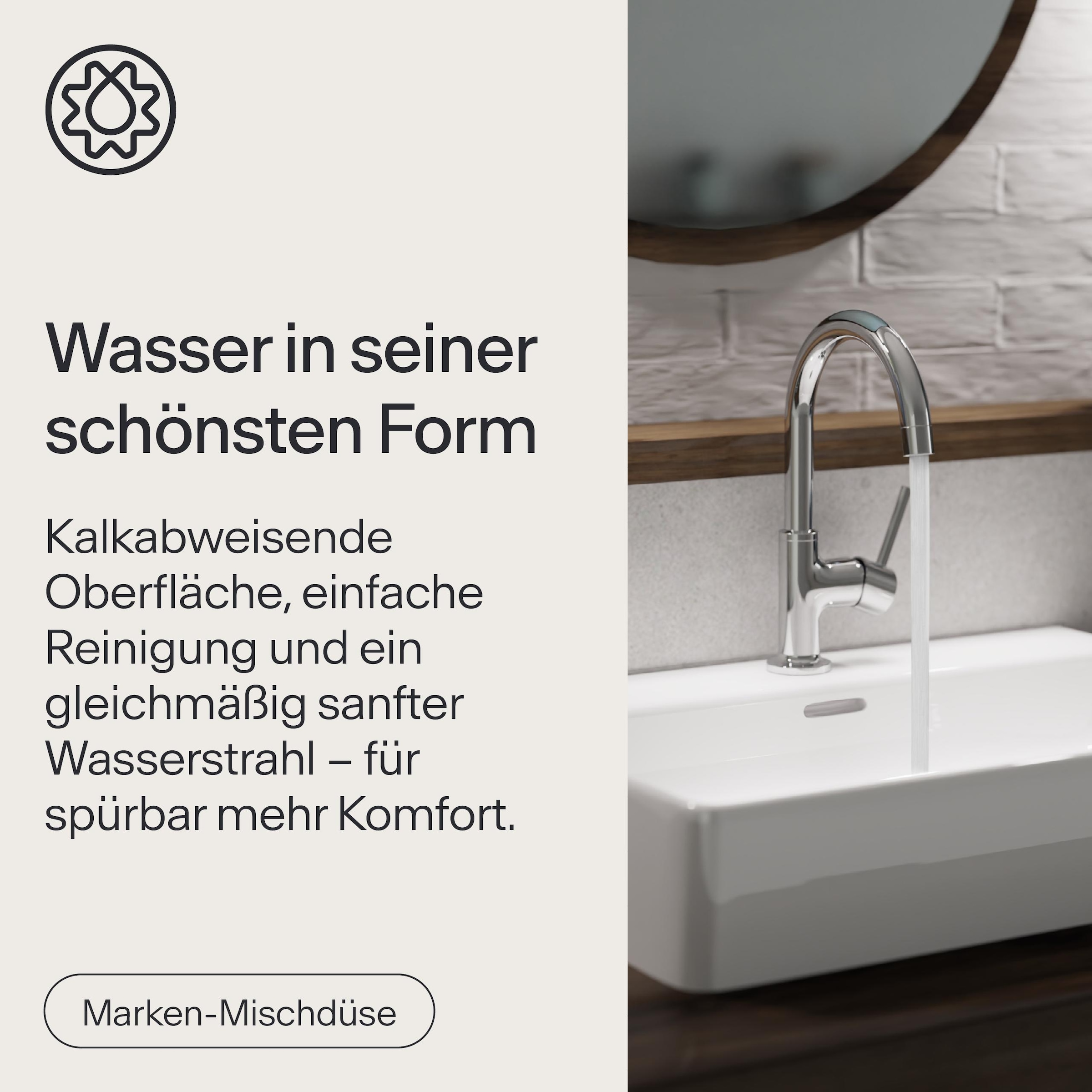 WASSERWERK Robinet de lavabo »WT 14« incl. popup, pivotant à 360°, silencieux, économique en eau