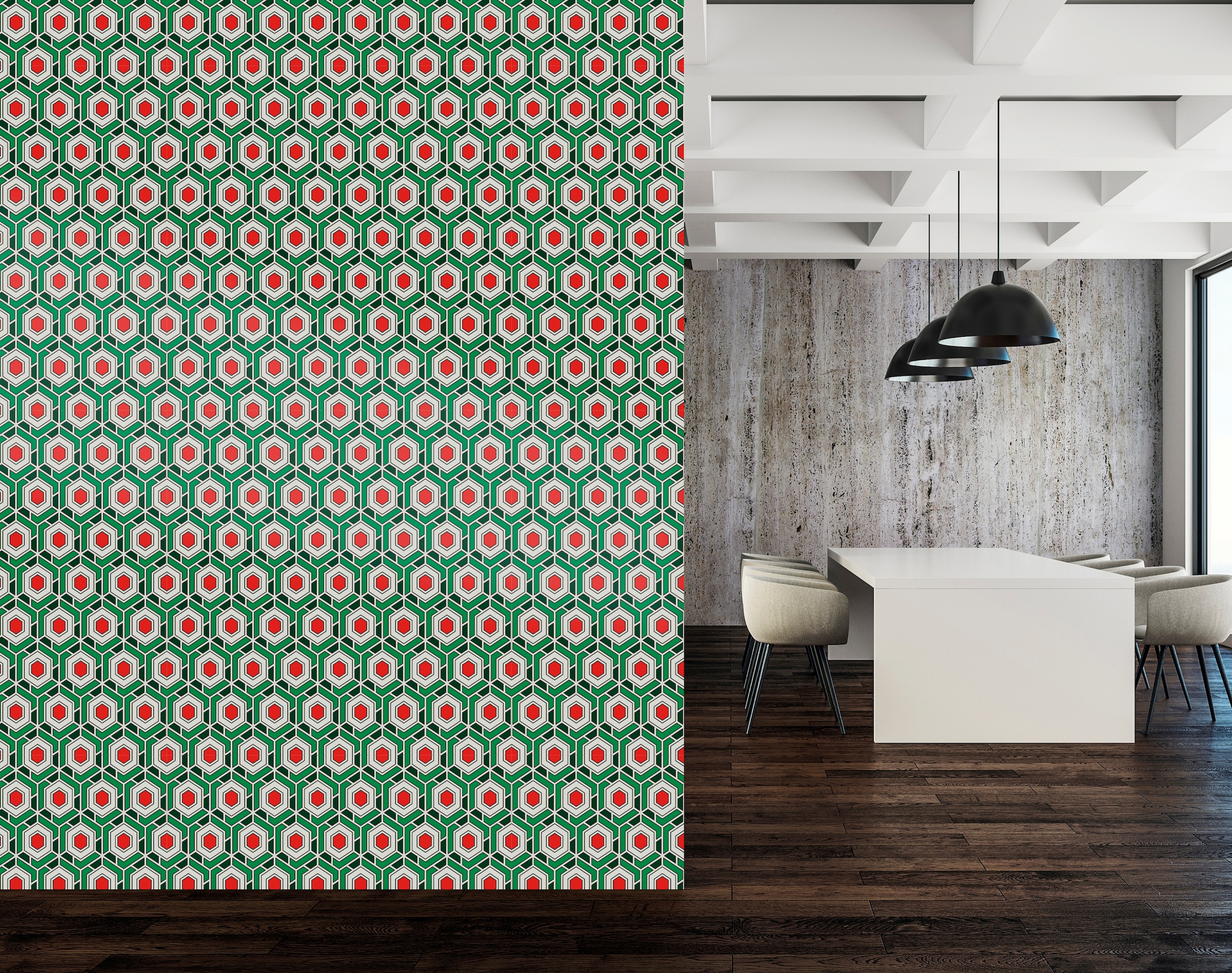 queence Vinyltapete »Gwenaël« Farbverlauf | abstrakt | bedruckt | gemustert glatt 90x250cm, selbstklebend, kinderleichte Anbringung, , Sticker