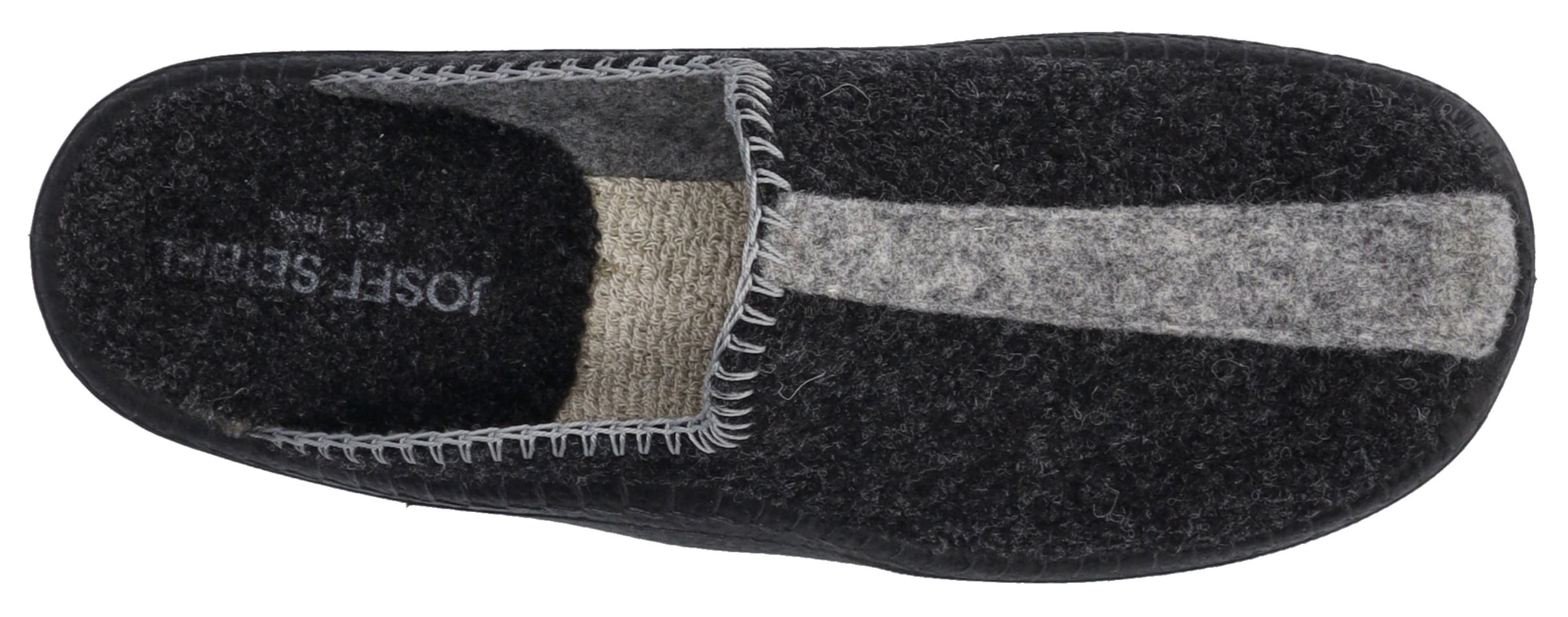 Josef Seibel Pantoffel »Monaco 62«  Hausschuh, Slipper mit Ziernähte