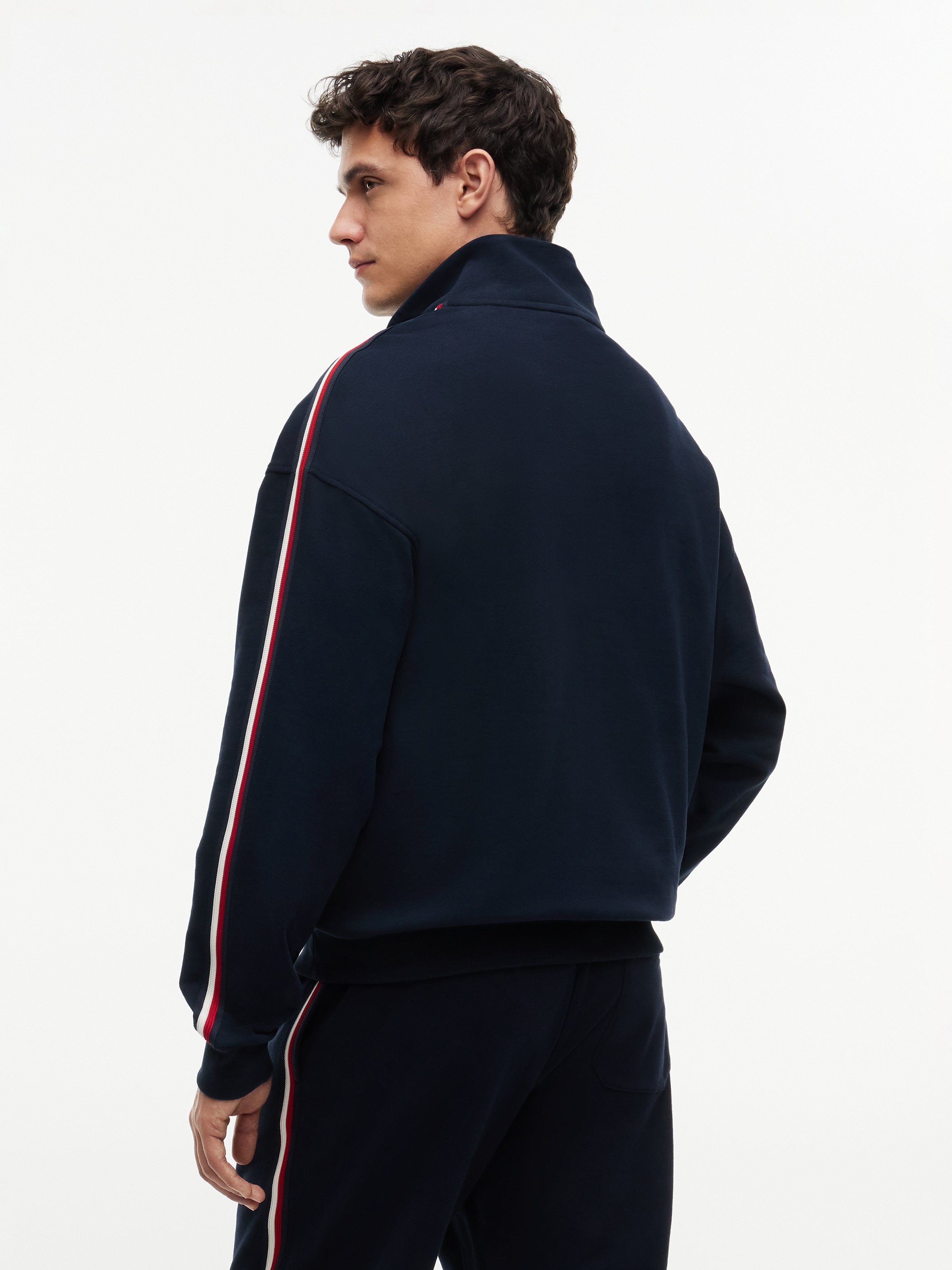 Tommy Hilfiger Underwear Sweatshirt »HALF BUTTON DOWN«, mit Global-Streifen und Knöpfen
