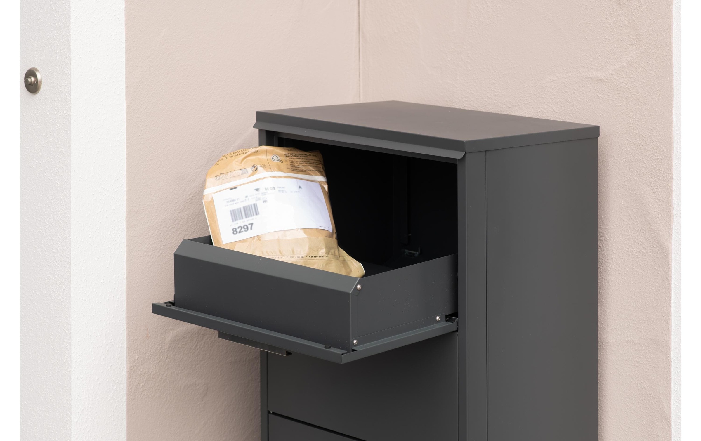 WESTMANN Paketbox »Stahl-Paketbox Pepe« Anthrazit, 50x39x114 cm