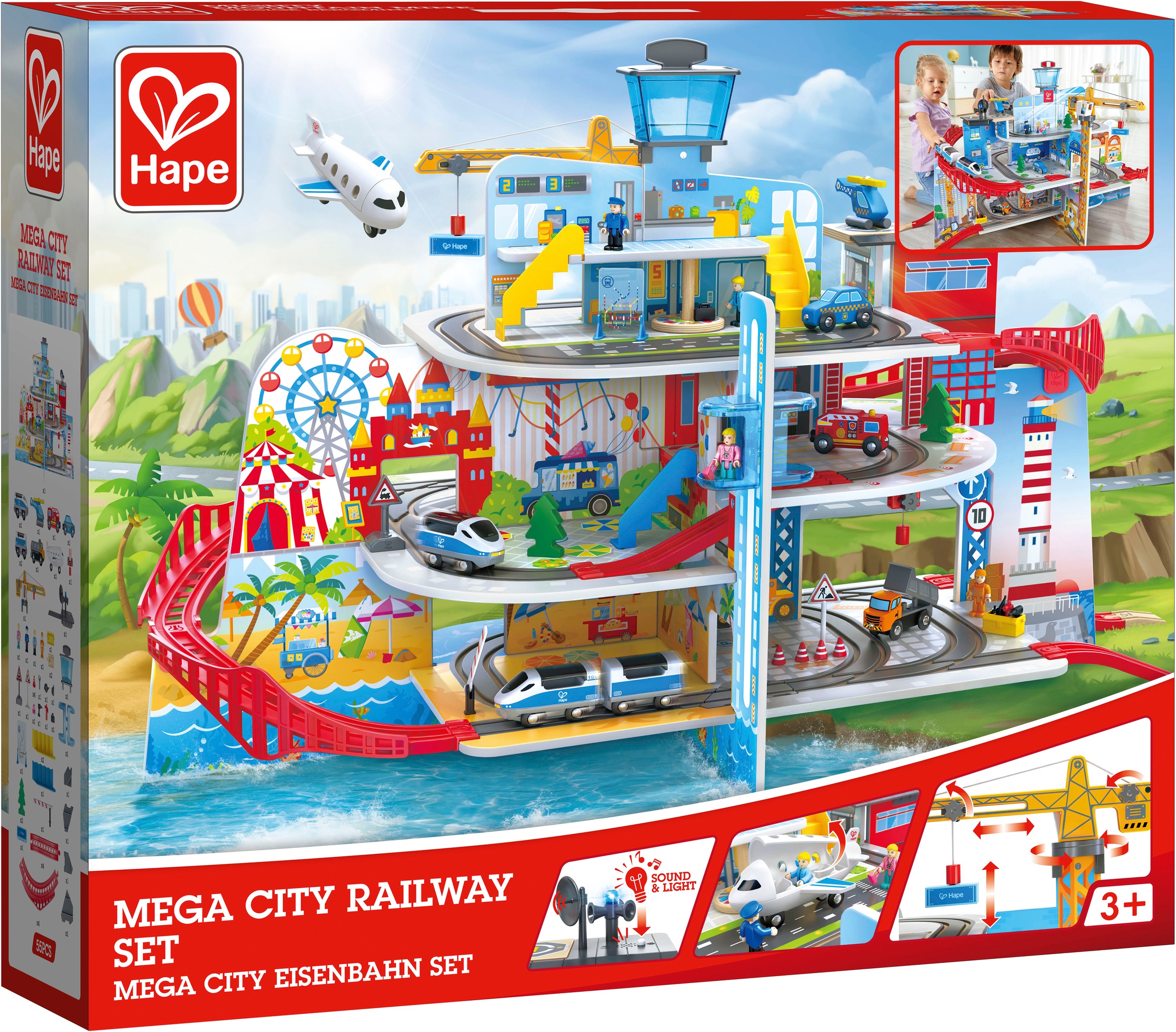 Hape Spielzeug-Eisenbahn »Mega City Eisenbahn«