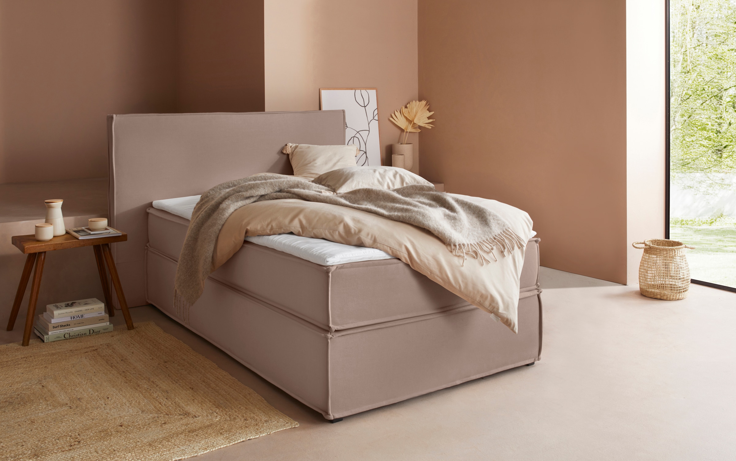 LeGer Home by Lena Gercke Lit boxspring »Yuma« incl. surmatelas, en 4 largeurs, 3 types de matelas et 2 degrés de fermeté chacun
