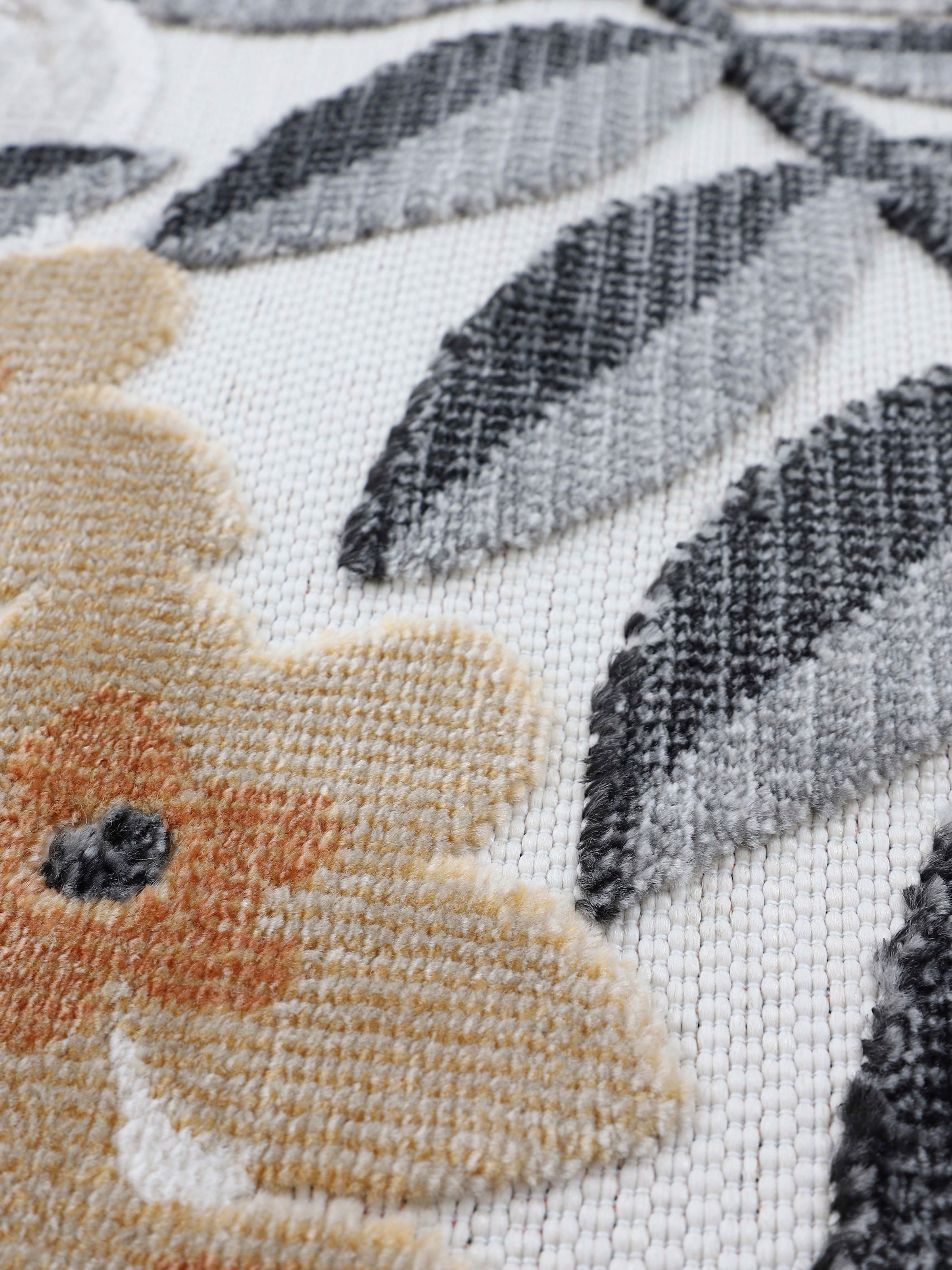 carpetfine Tapis »Deja 102« Rectangulaire 4 mm Höhe robustes Flachgewebe, Floral Palmenblätter, In- und Outdoor, Läufer