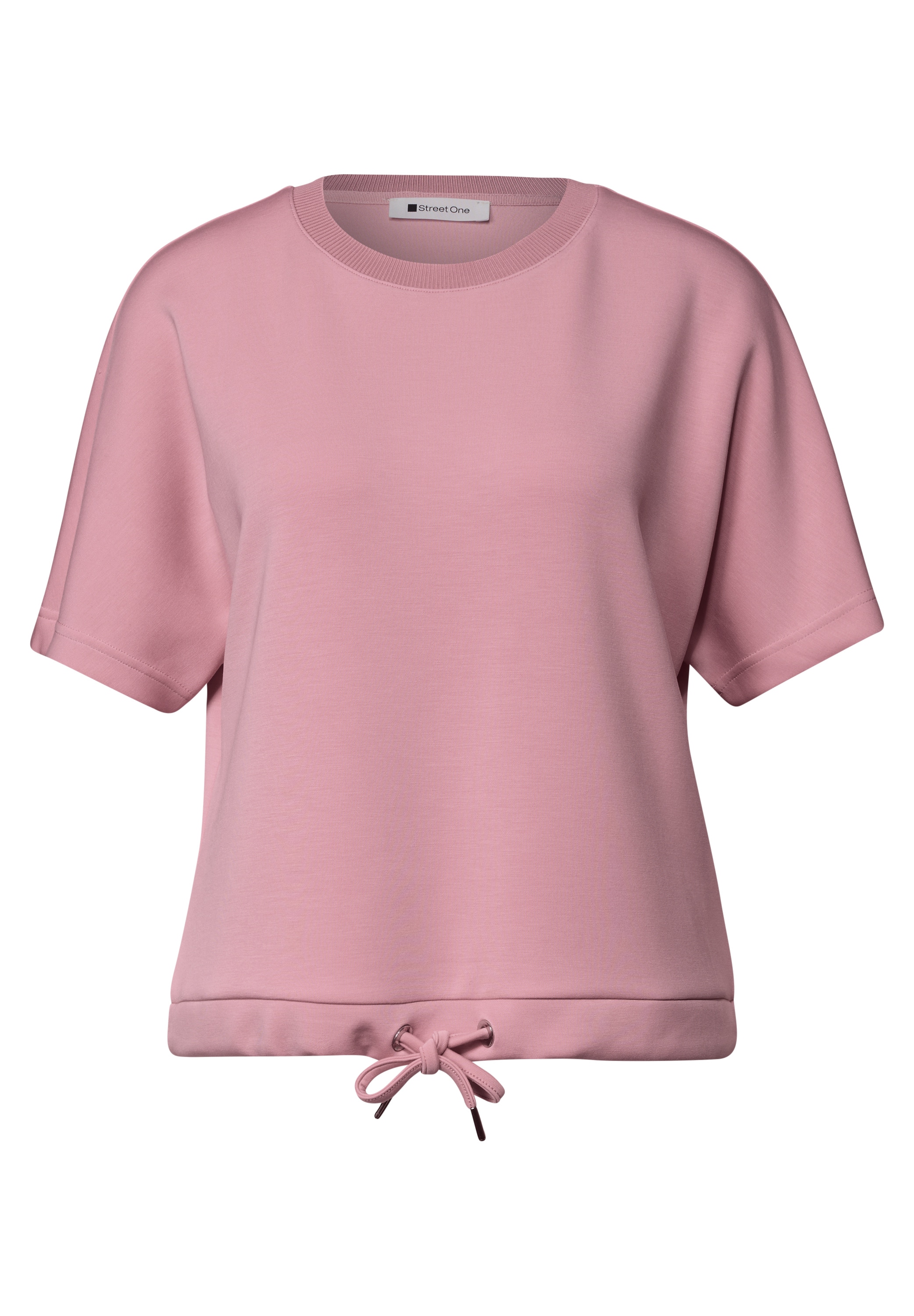 STREET ONE T-shirt Avec cordon de serrage à l'ourlet, aspect soie