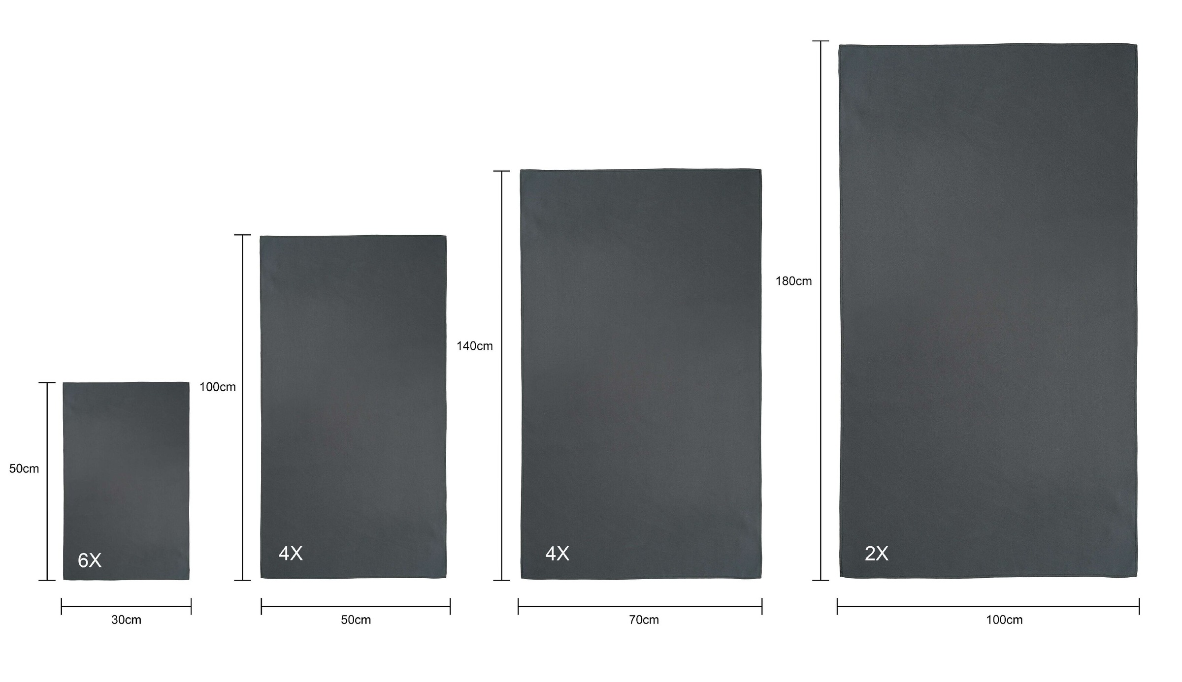 GOODproduct Handtücher »Leoa, diverse Grössen, Sporthandtuch, Reisehandtuch, Strandtuch« sehr leicht, kompakt, schnelltrocknend, Mikrofaser mit Kontrastnaht