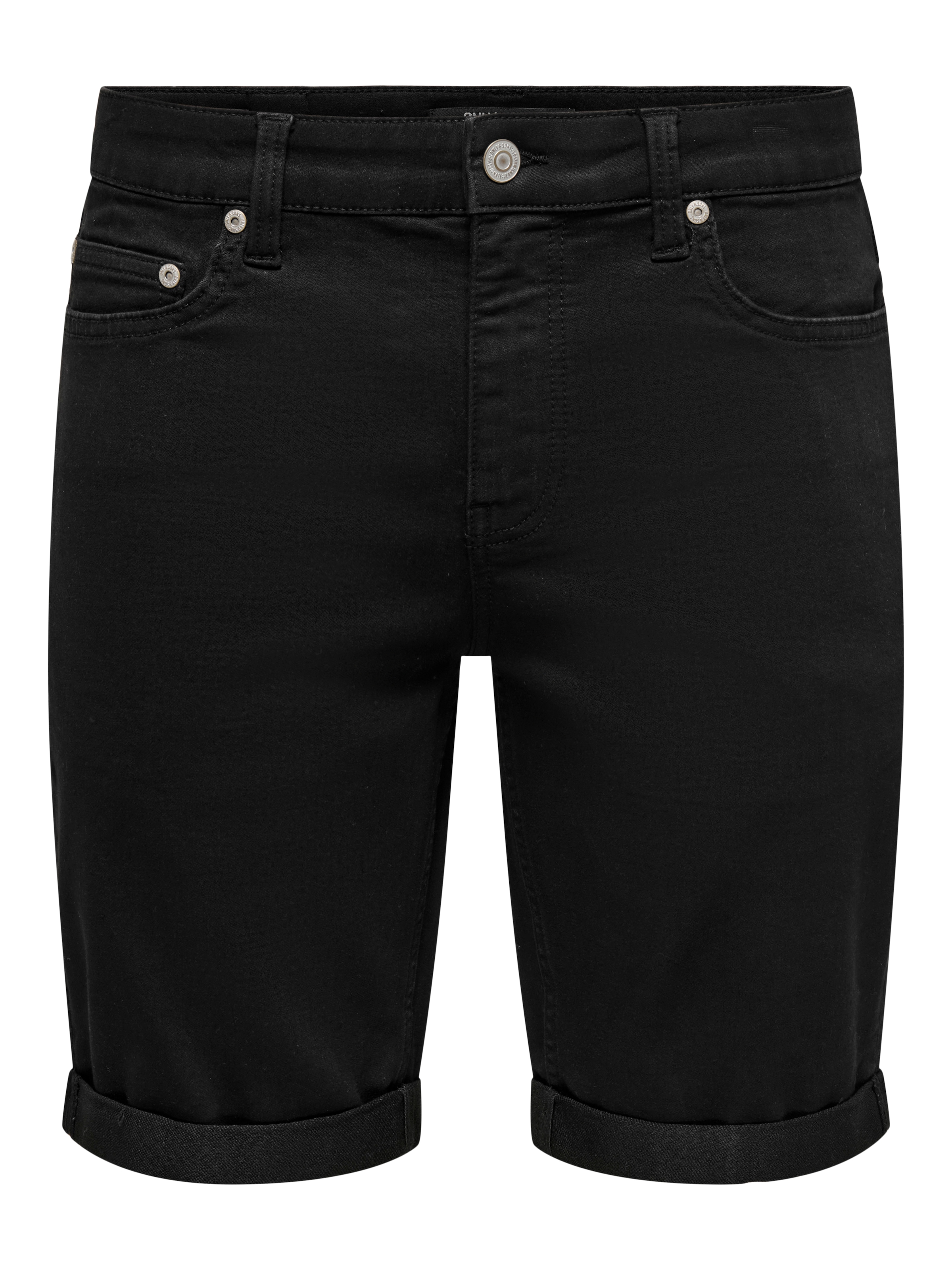 ONLY & SONS Short en jean »ONSPLY JOG BLK 0280 PIM DNM SHORTS NOOS« mélange coton, coupe régulière