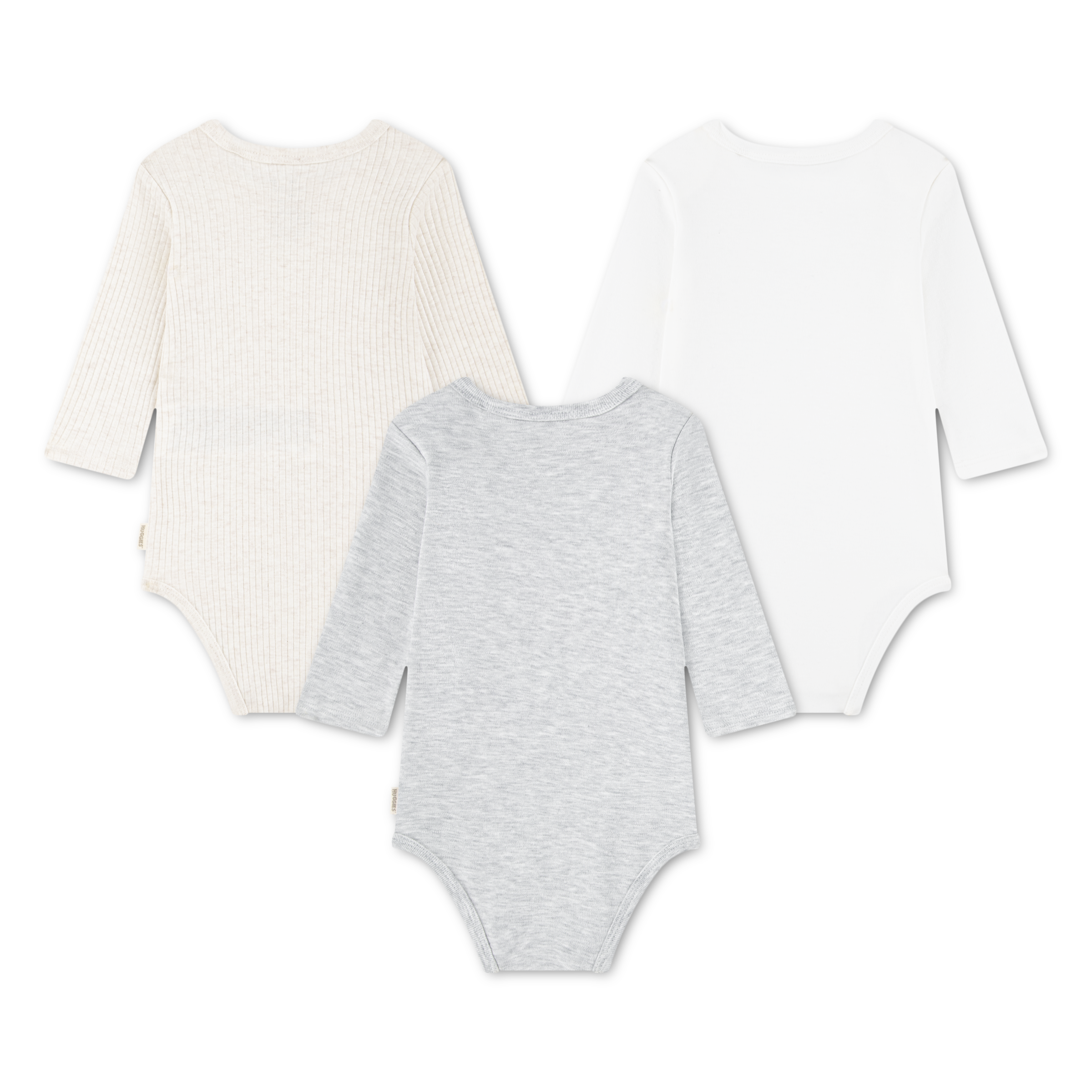 HUGGIES babywear Body à manches longues »HUGB 3PK BODYSUIT« Packung, 3 cuis 3er-Pack, in Ripp-Optik