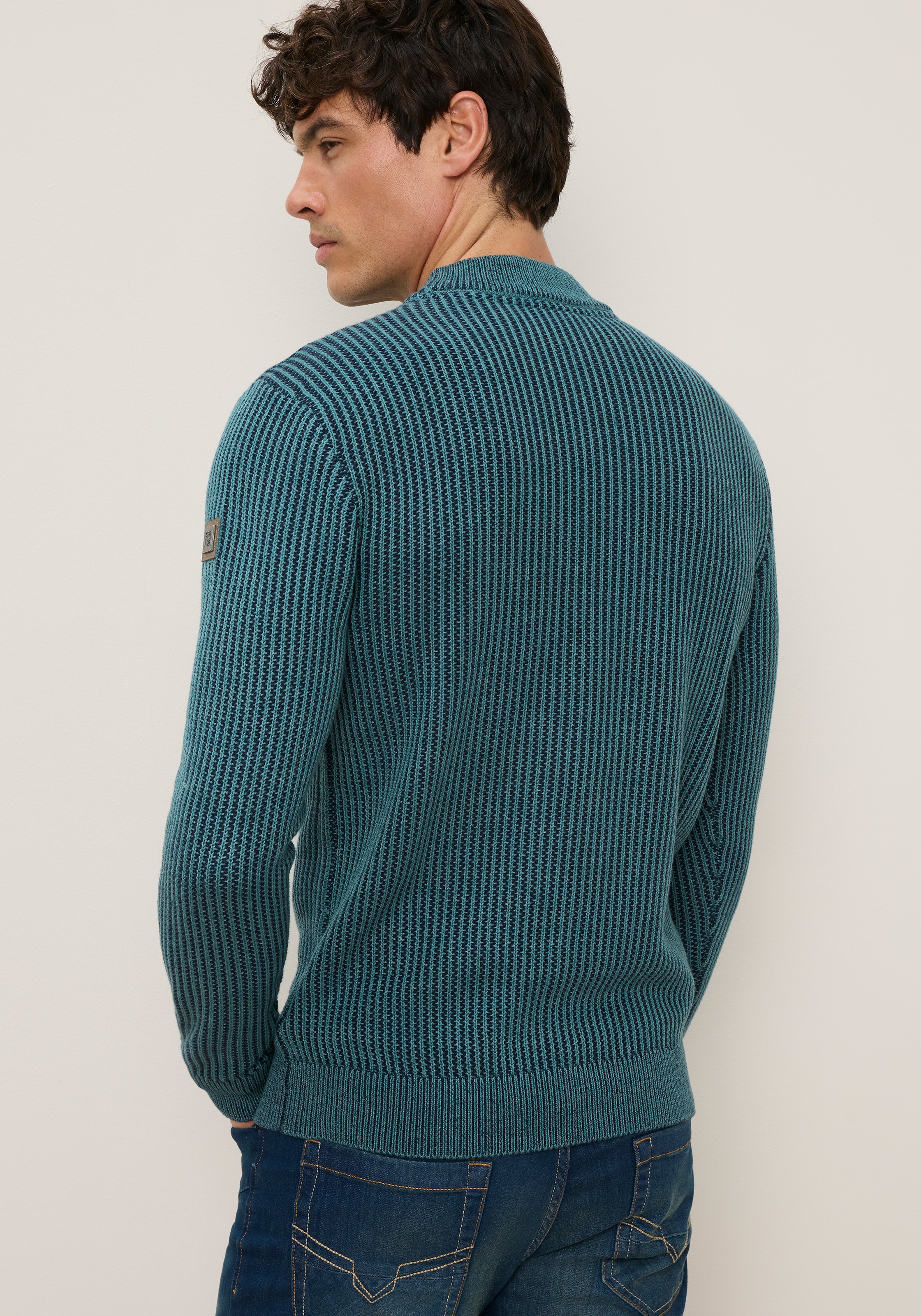 Man's World Pull à col montant »Neue Kollektion! Highlight 2-farbiger Struktureffekt« maille, avec bord-côte au col, coupe régulière