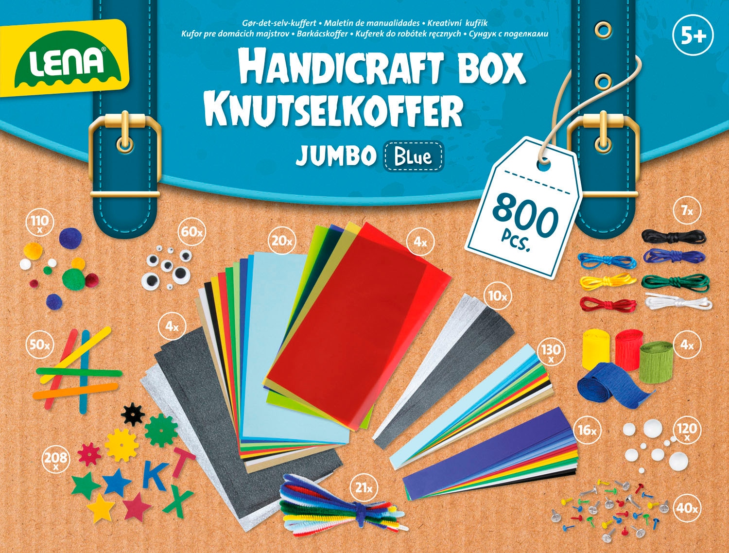 Lena® Kreativset »Bastelkoffer Jumbo, blau«