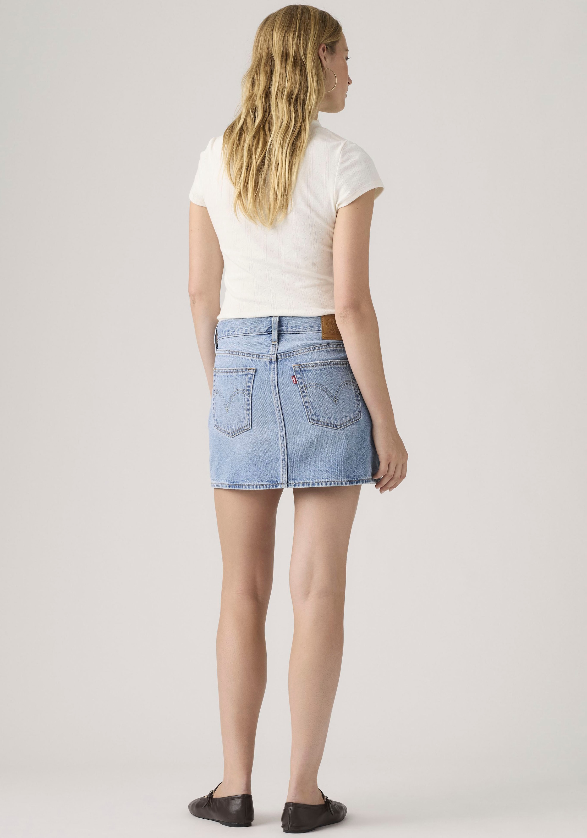Levi's® Jupe en jean »ICON SKIRT« avec effets usés et bords effilochés