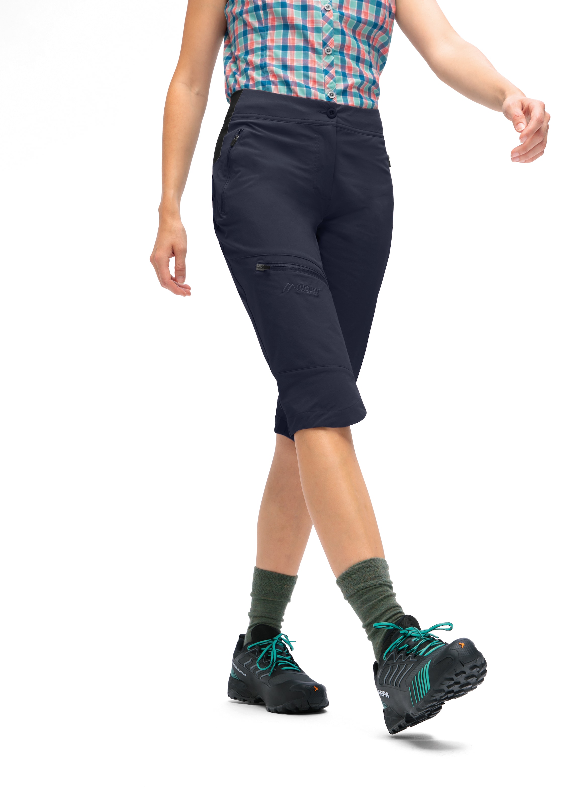 Maier Sports Outdoorhose »Inara slim Capri Vario«  Damen Wanderhose, elastische Funktionshose mit 4 Taschen, Slim Fit