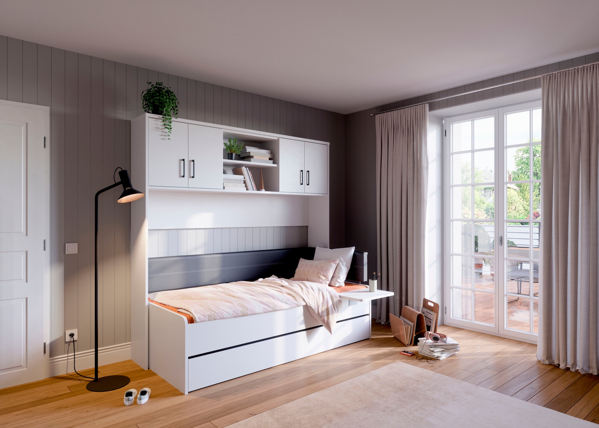 priess Lit de rangement »Barkhausen« avec surface de couchage extensible