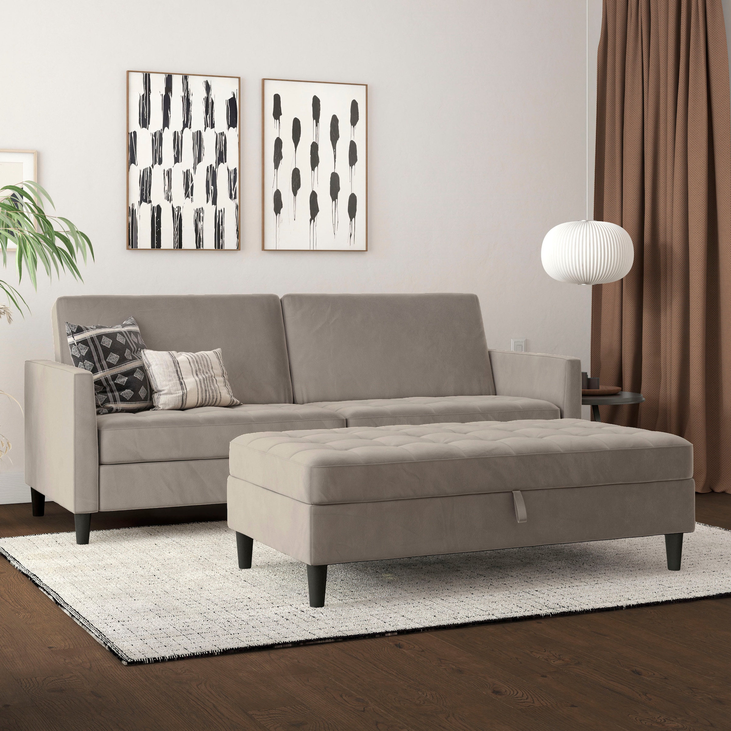 Dorel Home 3-places »Presley« Sofa mit Bett-Funktion und verstellbarer Rückenlehne