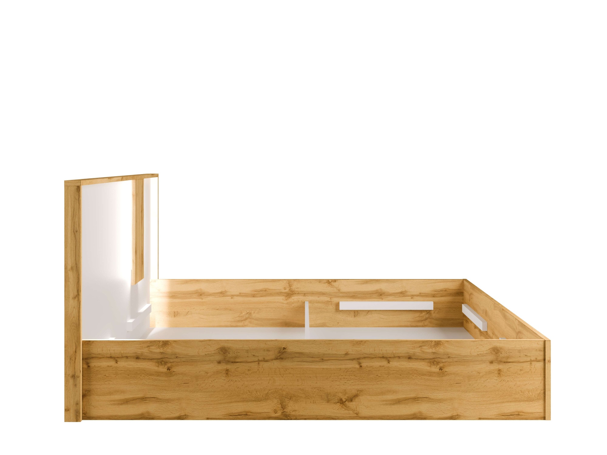 Home affaire Lit »Bett Fabella ohne Matratze (Schlaffläche 180x200 cm)« Bett mit Stauraum und Led-Beleuchtung, BxTxH 191,3x206,4x102,2 cm