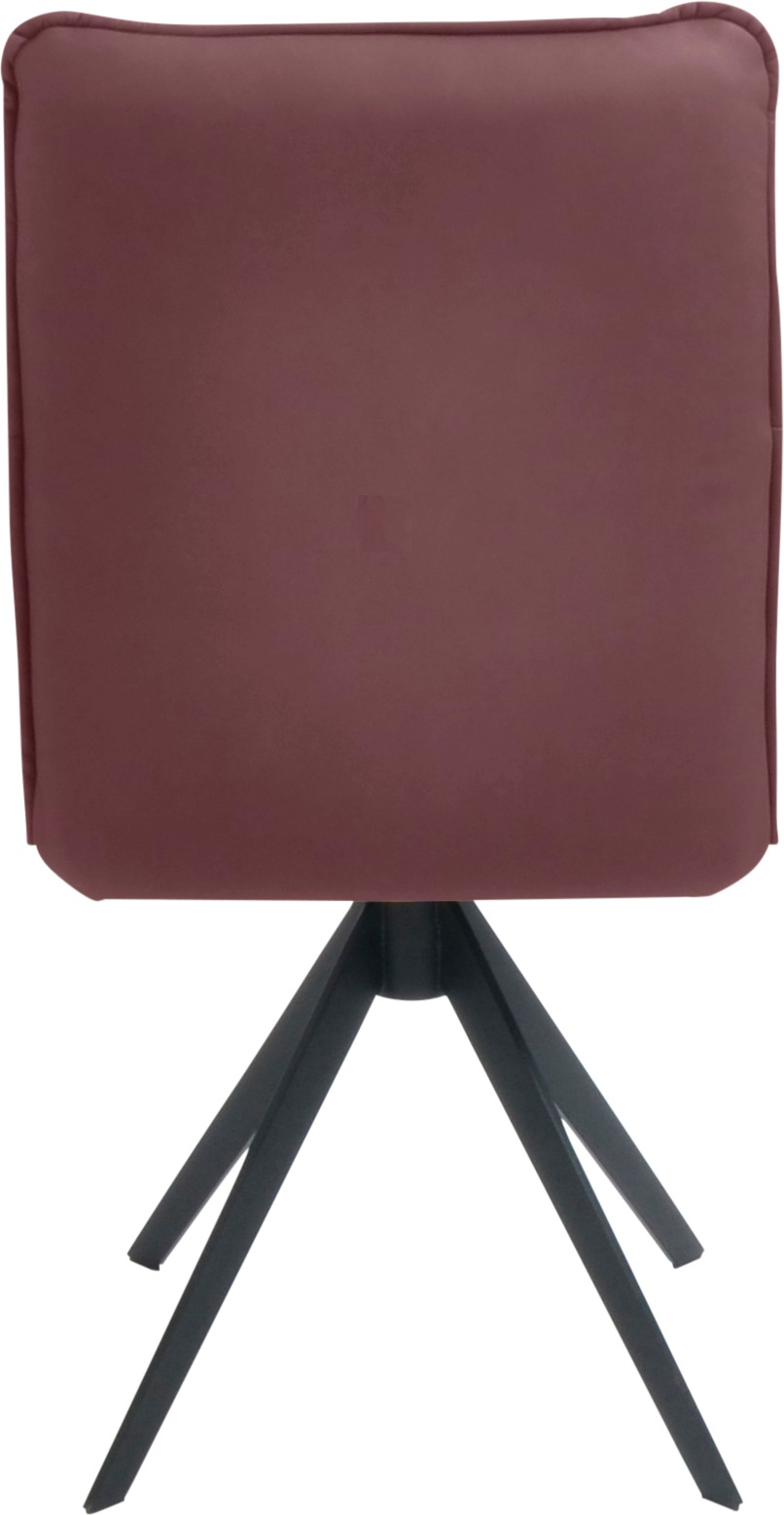 K+W Komfort & Wohnen Chaise de salle à manger »Drehstuhl, Lederstuhl« () Tourniquet éclair et fonction de retour, passepoil décoratif 12 mm