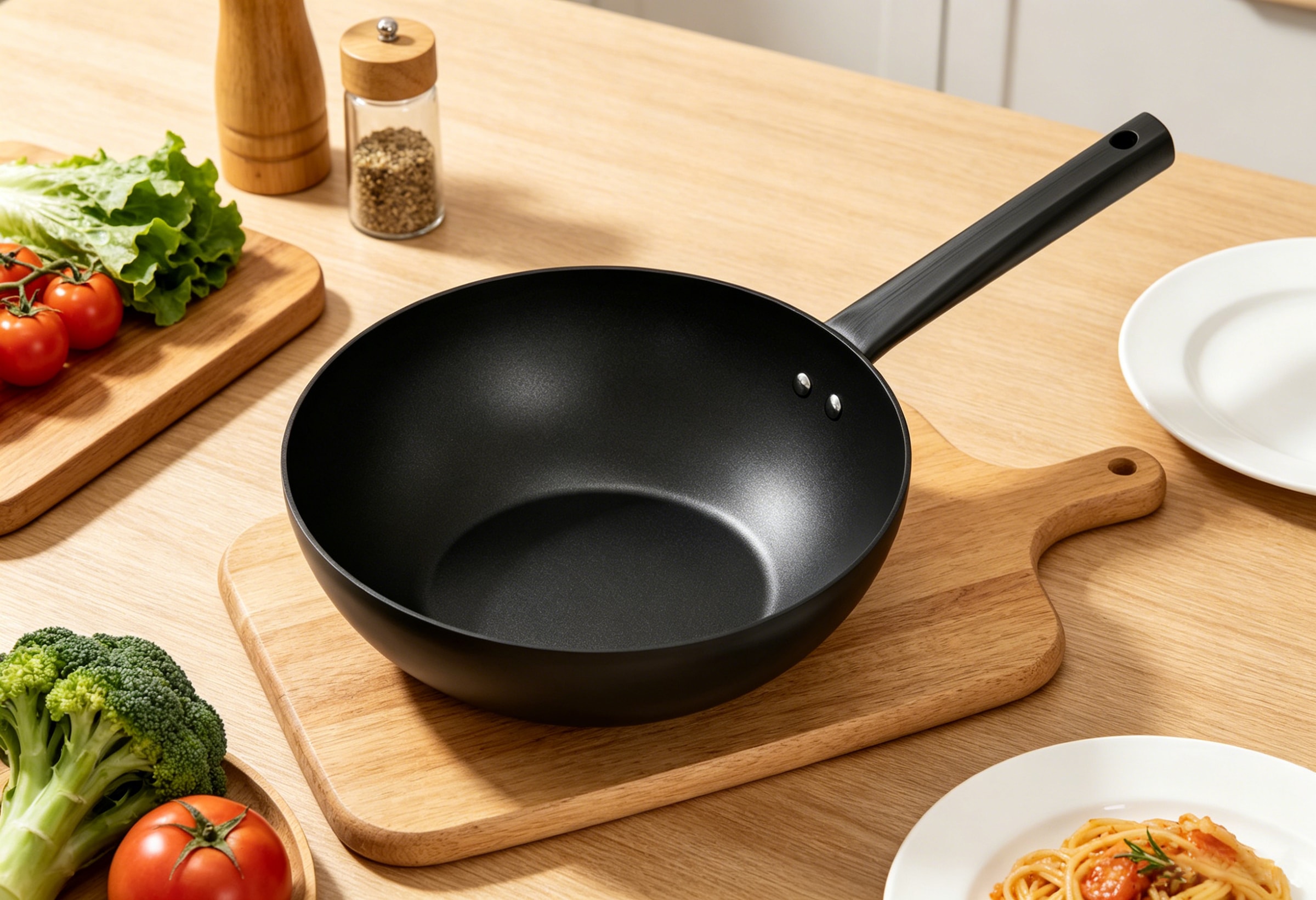 Hanseatic Wok »ALU BASIC« Aluminium 1 tlg. Pfanne mit Antihaftbeschichtung, für alle Herdarten, inkl. Induktion