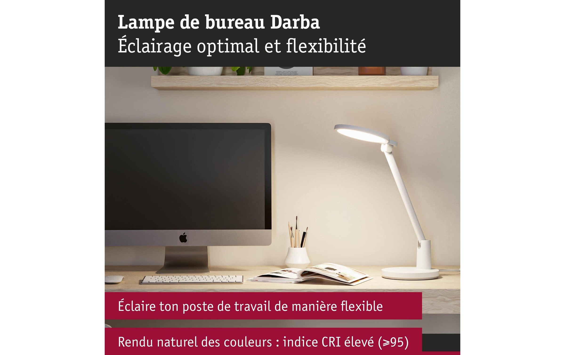Paulmann LED Schreibtischlampe »Paulmann Schreibtischleuchte Schreibtischleuchte« LED-Modul warmweiss