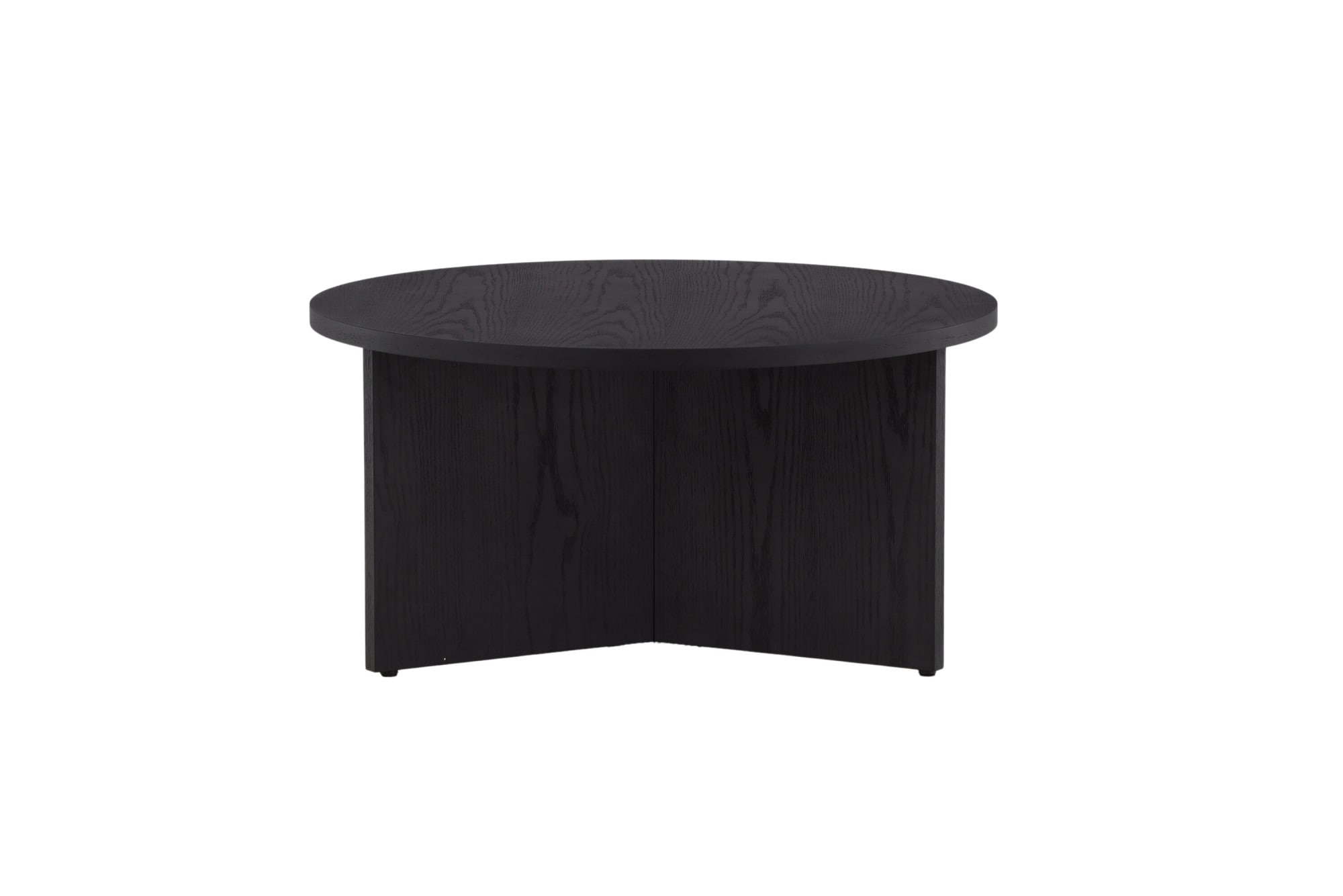 Venture Home Table basse »Saltö, kompakter Couchtisch in Holzfurnier-Optik, Schwarz, Ø 65 cm« Sofatisch, Furnier, rund, kompakt, niedrig, edel
